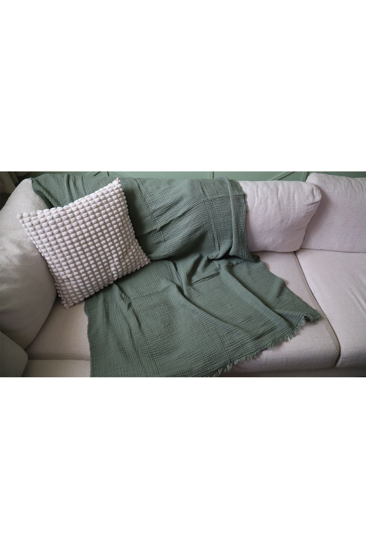 AQUATOLIA-Muslin Tv Blanket - Sofa Cover - Pike - 190/100 3