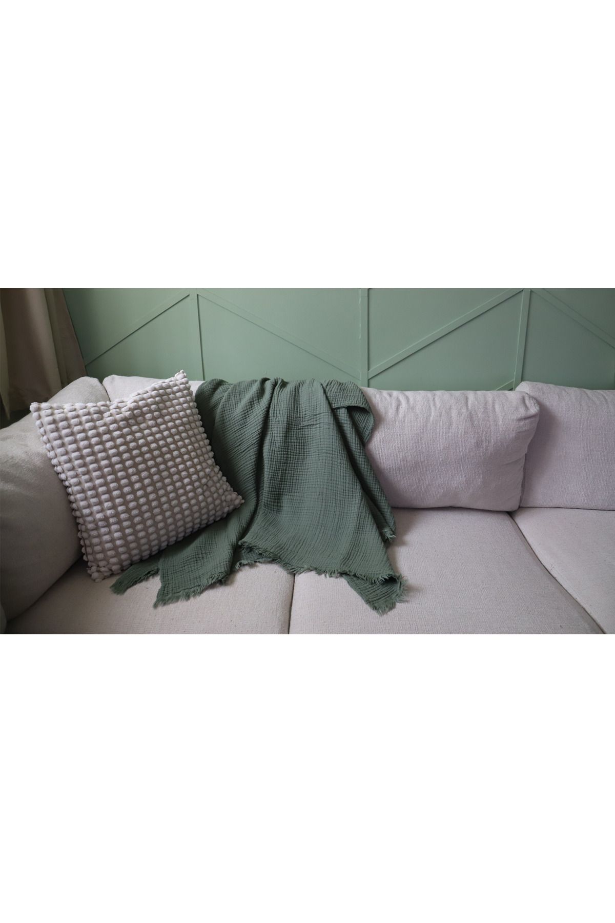 AQUATOLIA-Muslin Tv Blanket - Sofa Cover - Pike - 190/100 2