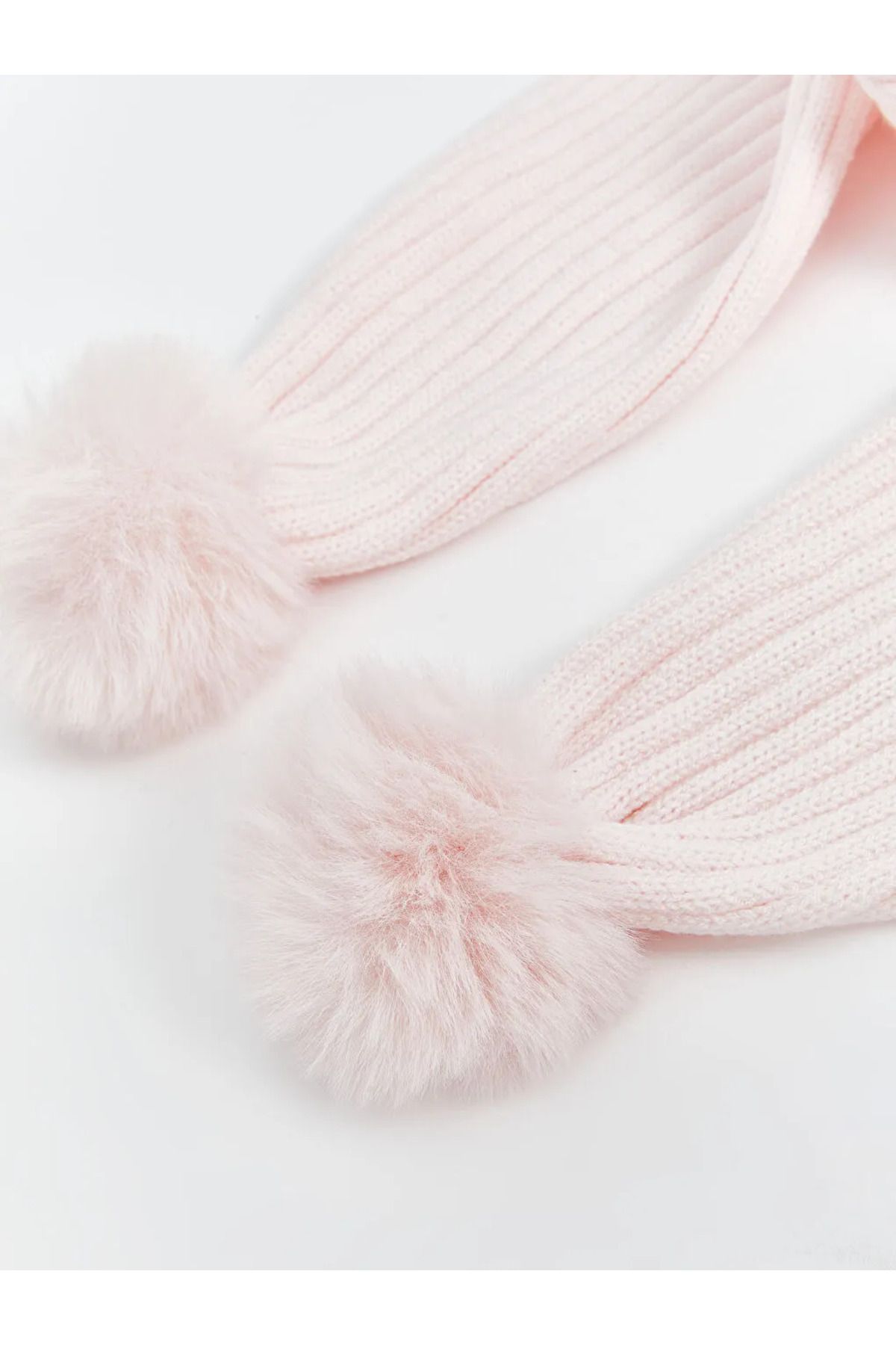 LC Waikiki-Lcw Baby Pink Baby Girl Scarf with Pompom Detail 2