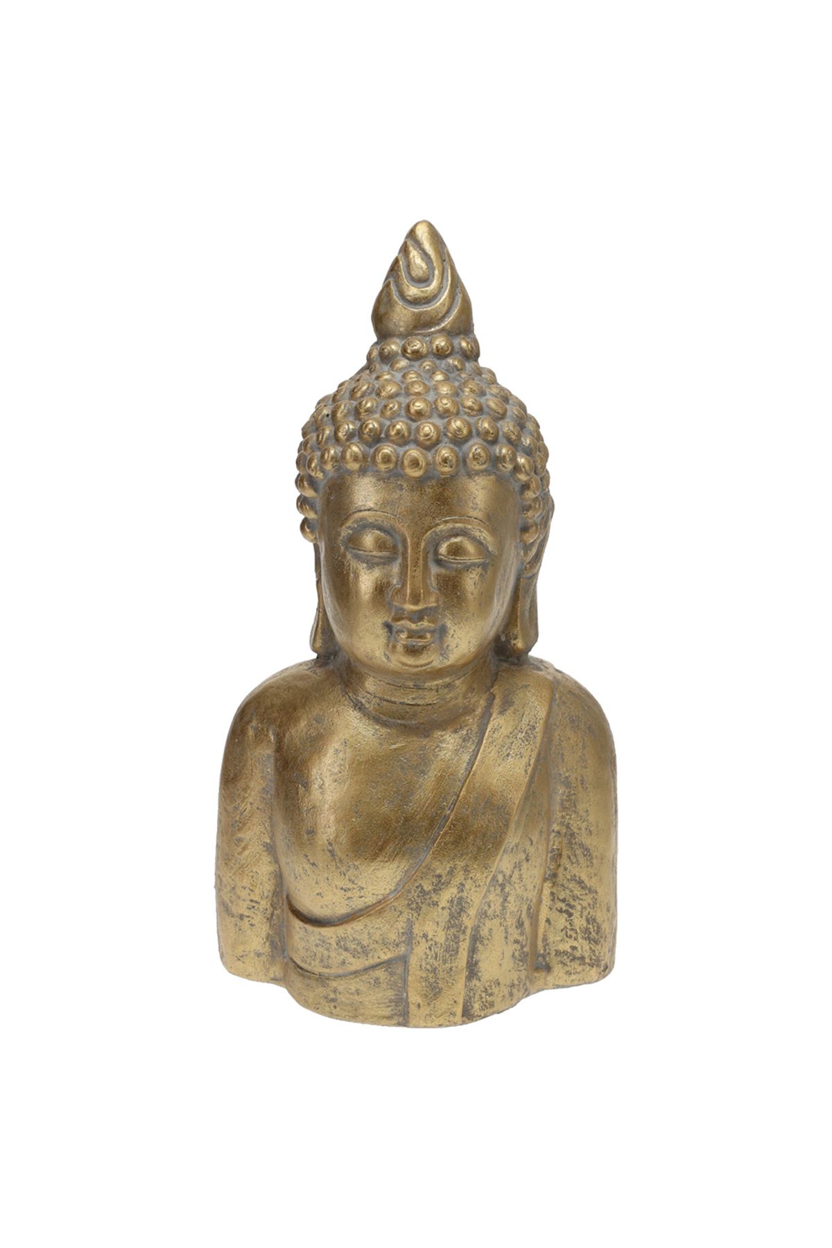 Homelux Decor Bust Buddha, 22,5x16,5x41 Cm, Oxid De Magneziu, Aur - One Size