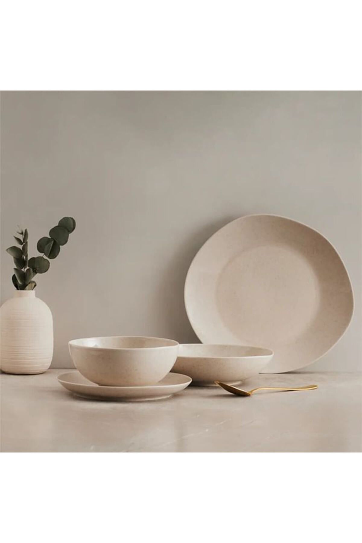 Homelux-Bol pentru salată, Porțelan, 17 Cm, Bej, Nisip 2