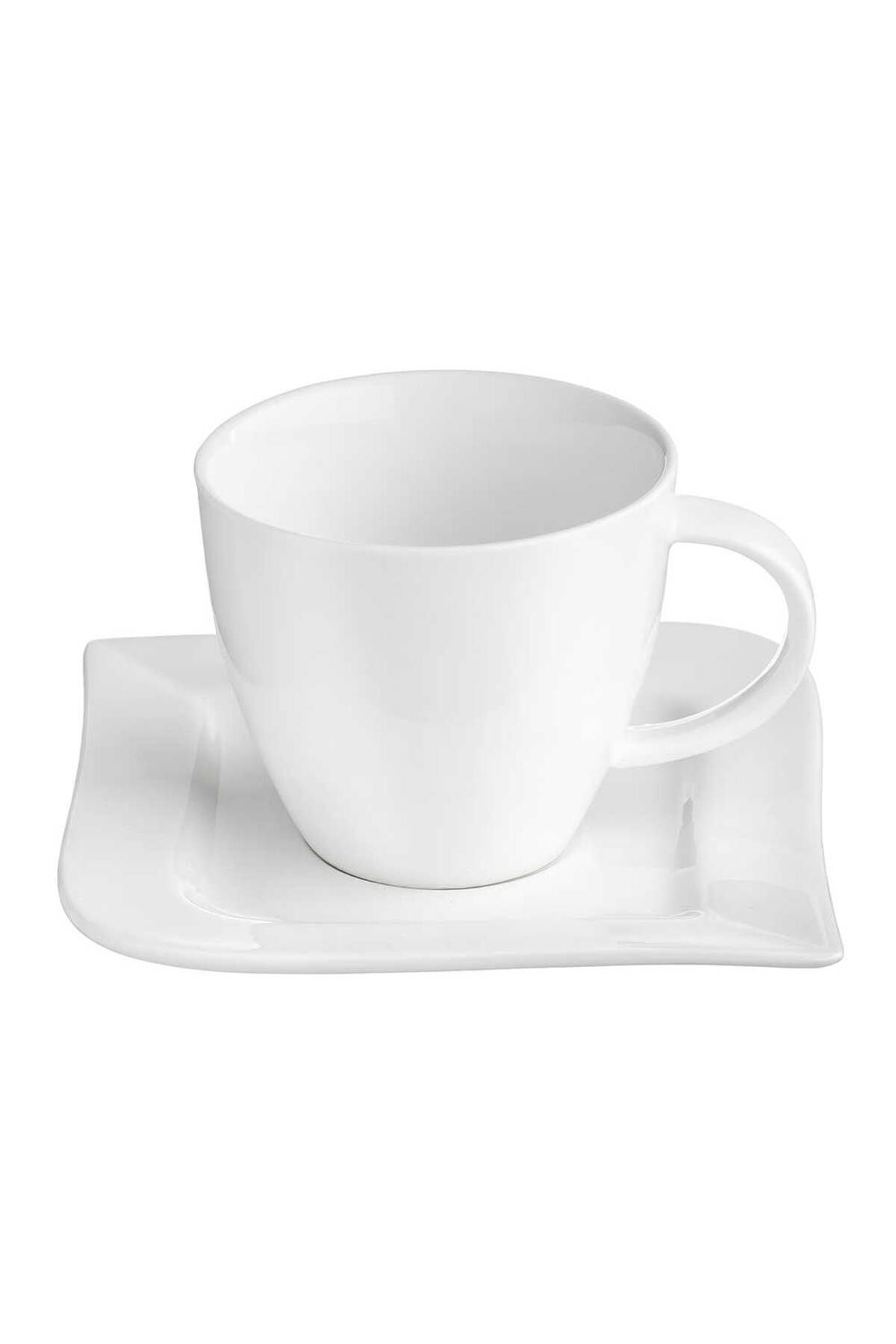 Homelux Set Cafea/ceai 12 Bucuri, Porțelan, 220 Ml Sos Cești, Alb, Fala - One Size