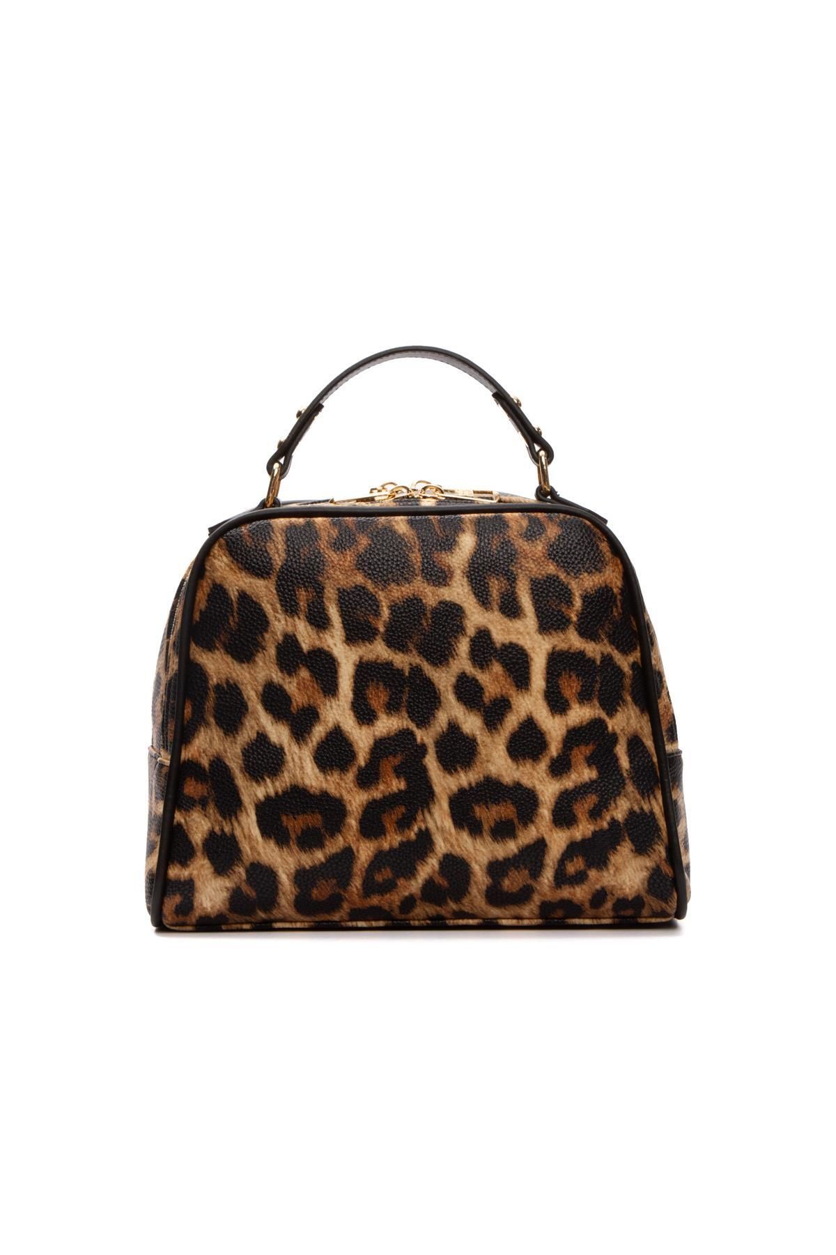 gio&mi-Leopard Patterned Neyva Hand and Shoulder Bag 8