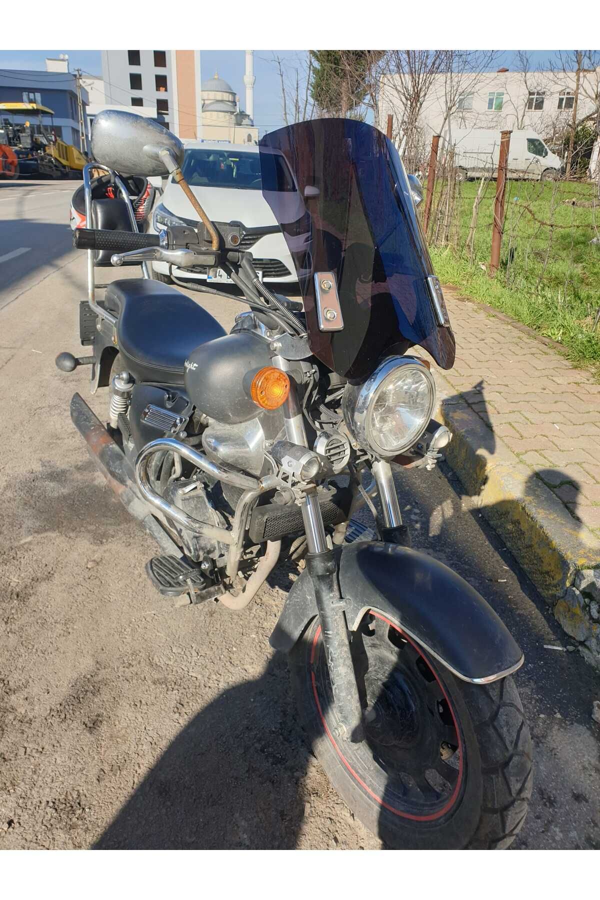 Küba Süperlight 125 150 200 Siperlik Ön Cam 2008 2016 Model 53cm Siyah Renkli 4mm APARAT GÖNDERİLMEYECEK
