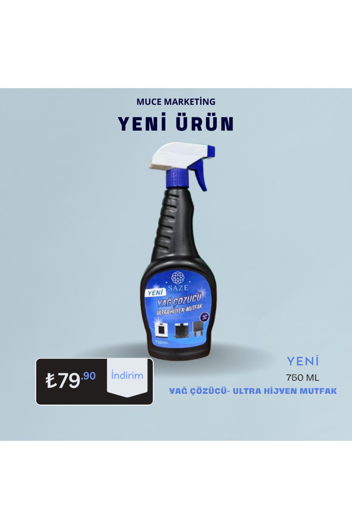 SAZE Ultra Hijyen 750 ML Yağ Çözücü