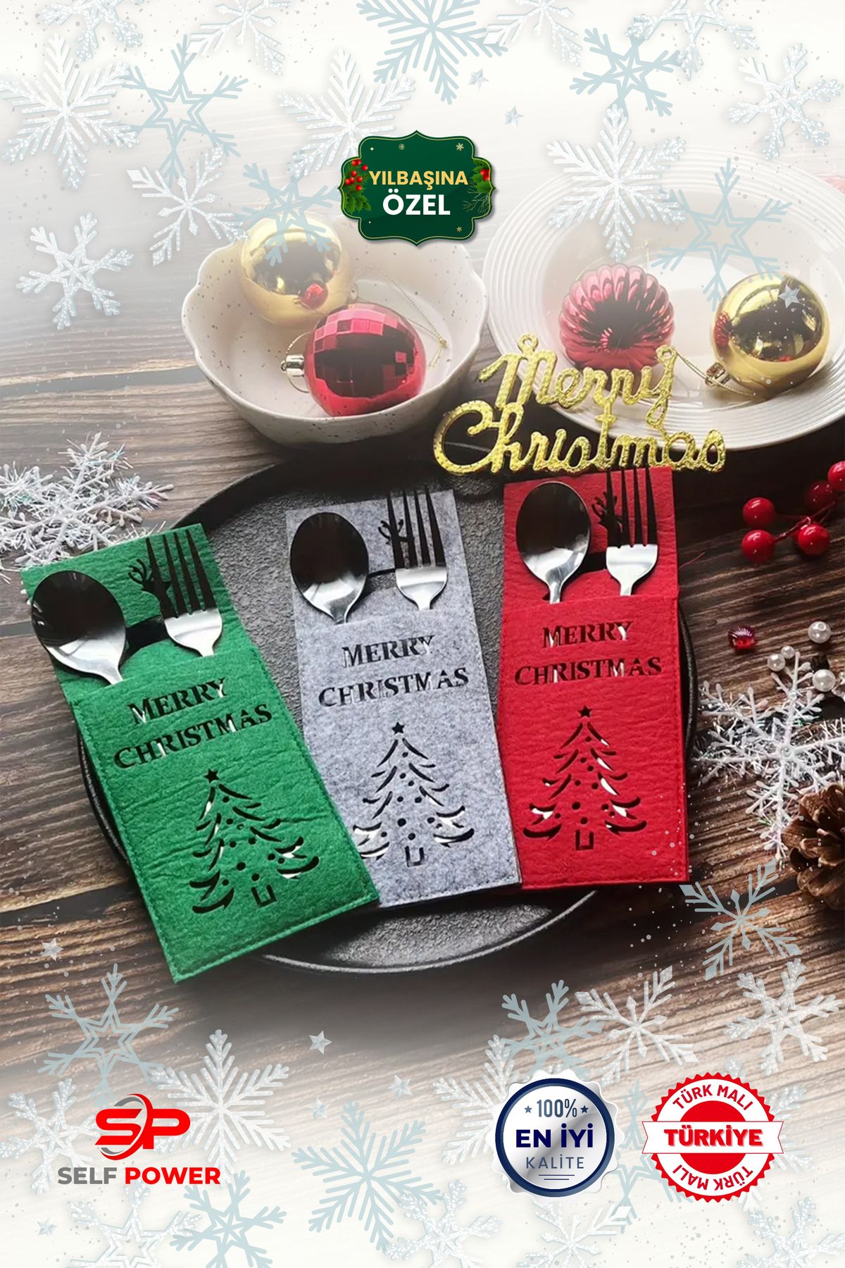 Self Power-12-Piece Stylish Christmas Themed Special Design Christmas Themed Cutlery Set 4