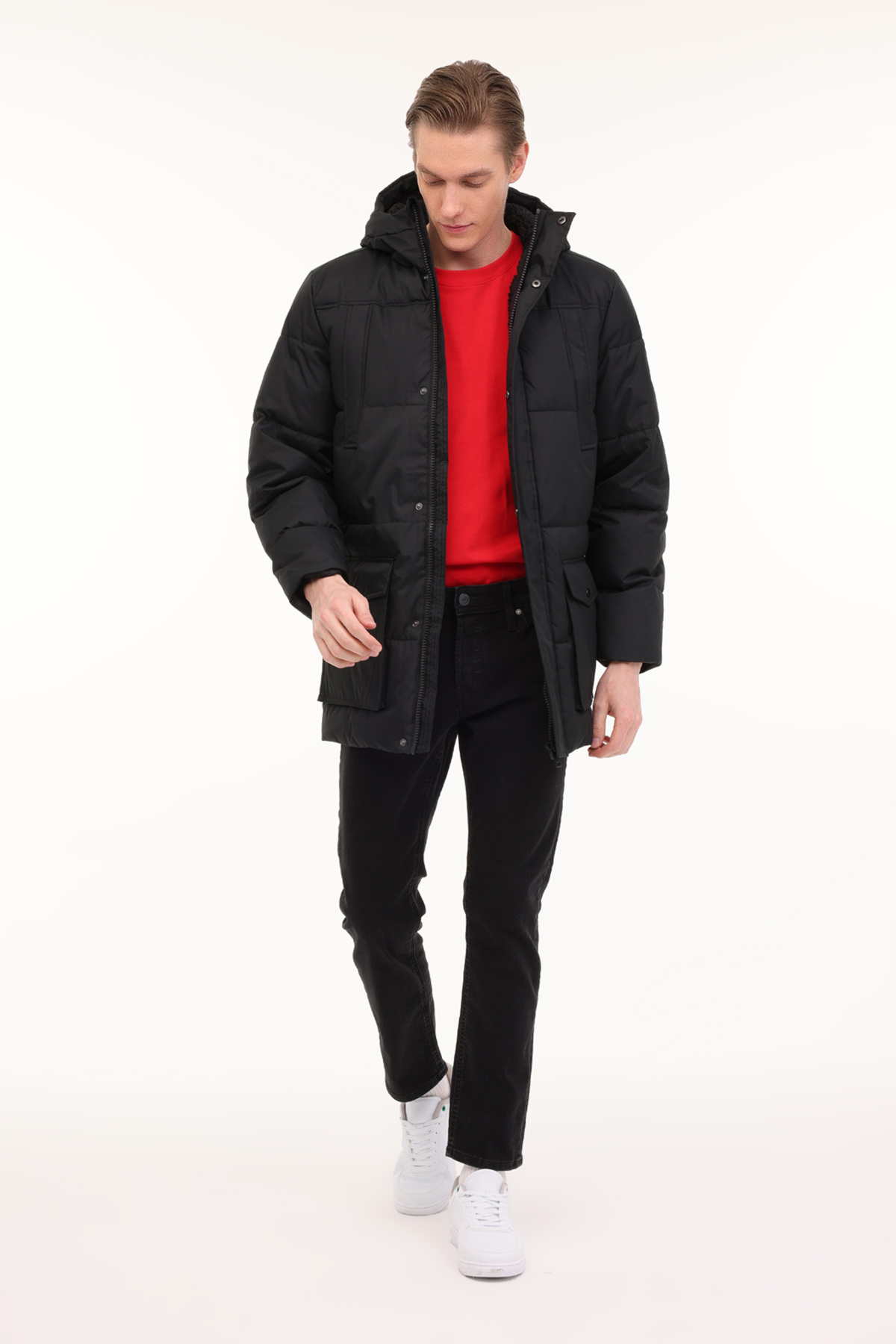 Kinetix-Ml Wang 3W1507 4Pr Black Men's Long Coat 3