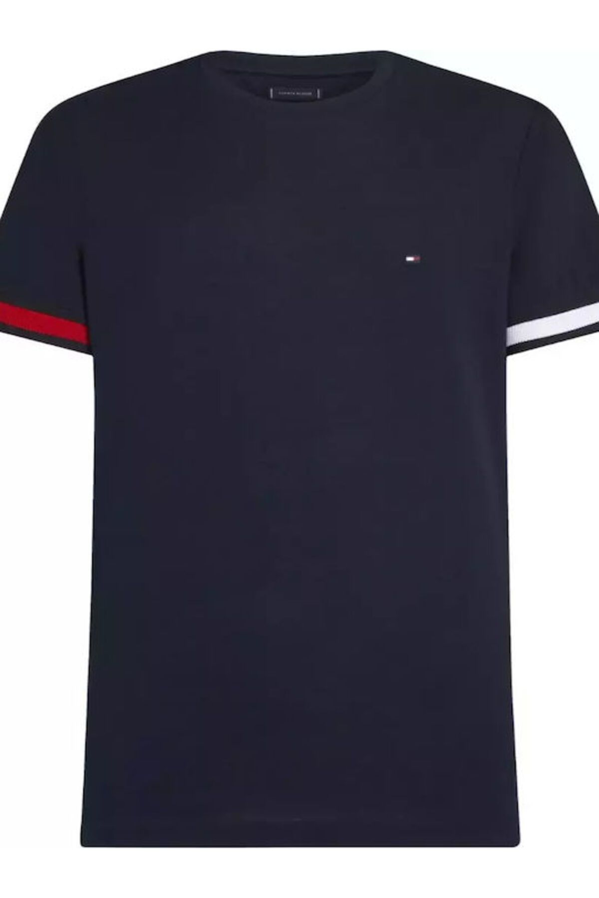 Tommy Hilfiger-Men's Cotton Crew Neck Short Sleeve Navy Blue T-Shirt Mw0Mw38078-Dw5 4