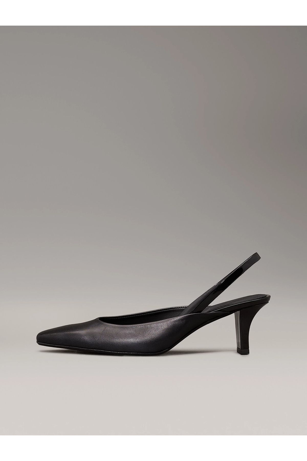 Calvin Klein-Black Leather - Women's Classic Shoes with Open Heels and Toe Hw0Hw02267-Beh 7