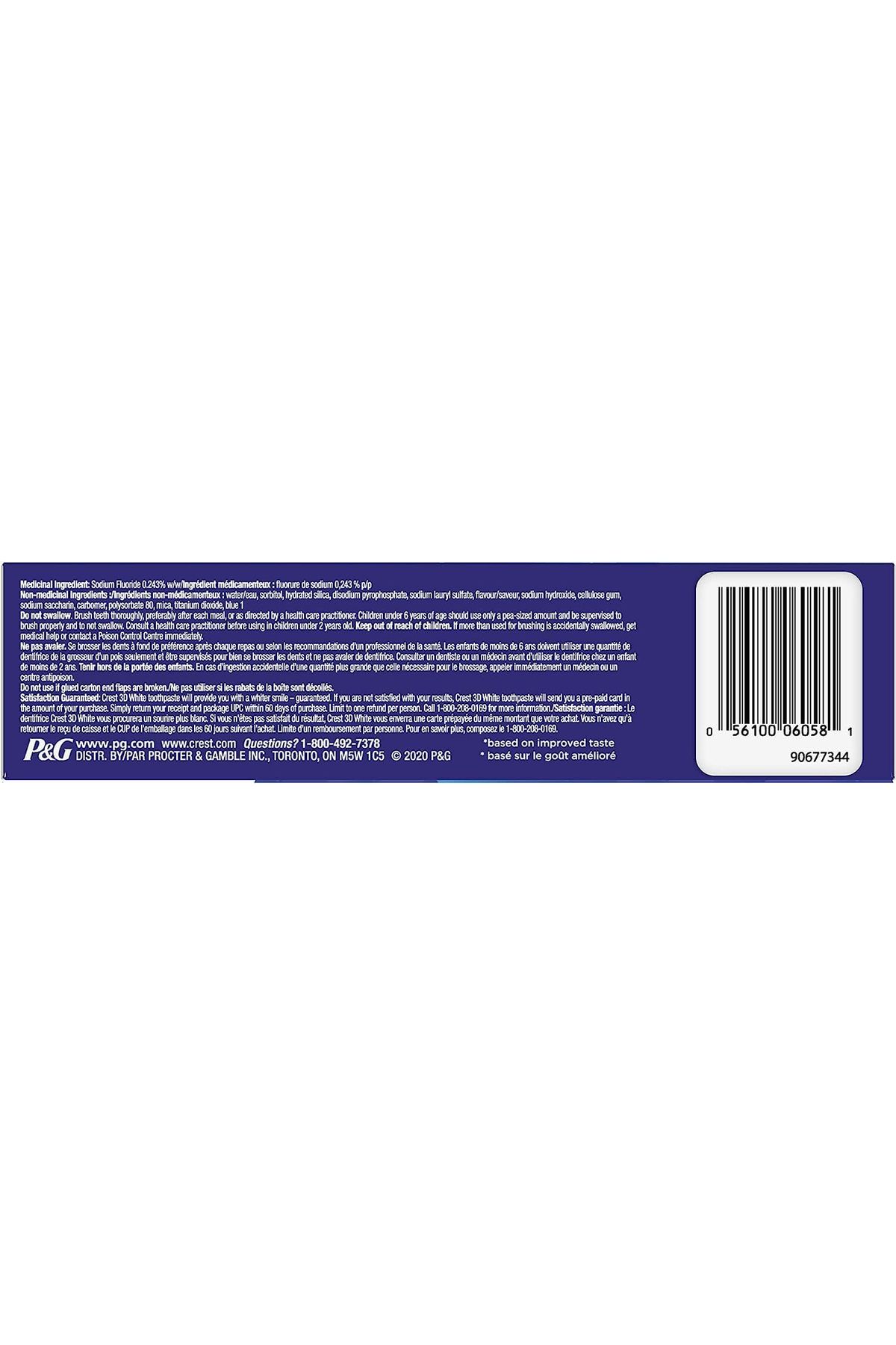 CREST-3D Whiteness Advanced Toothpaste - Arctic Fresh Toothpaste, 135 ml 8
