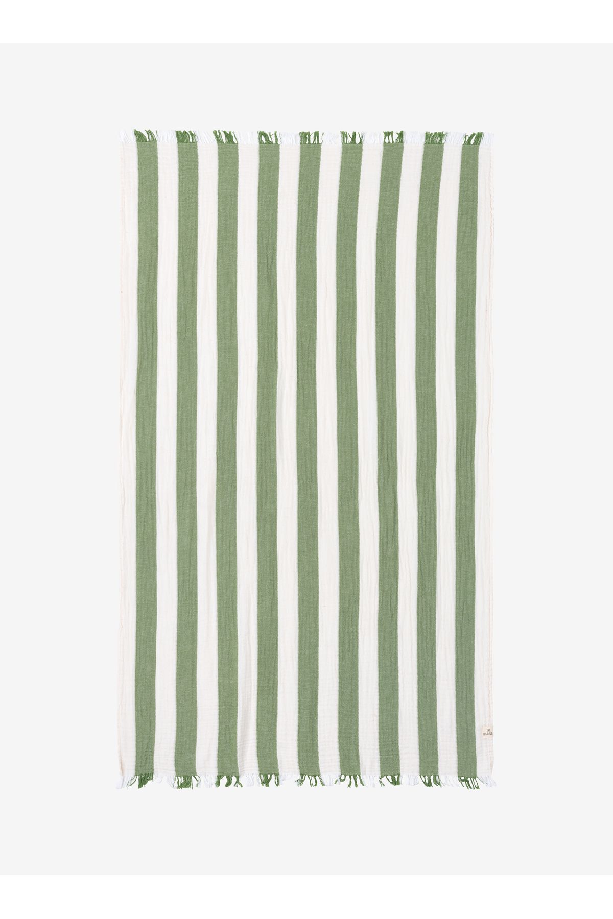 Barine Striped Gauze Pamuk Peştamal Yeşil 90x175