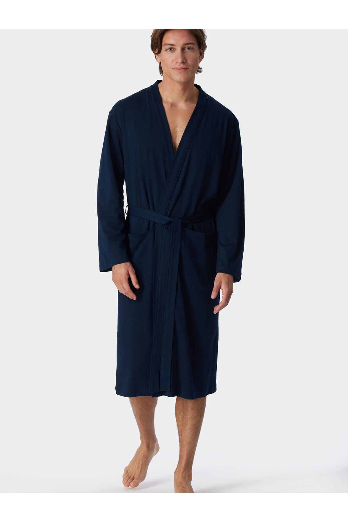 Schiesser-Bademantel Elegant Kimono Bade-mantel Sauna Morgen-mantel Lounge 3