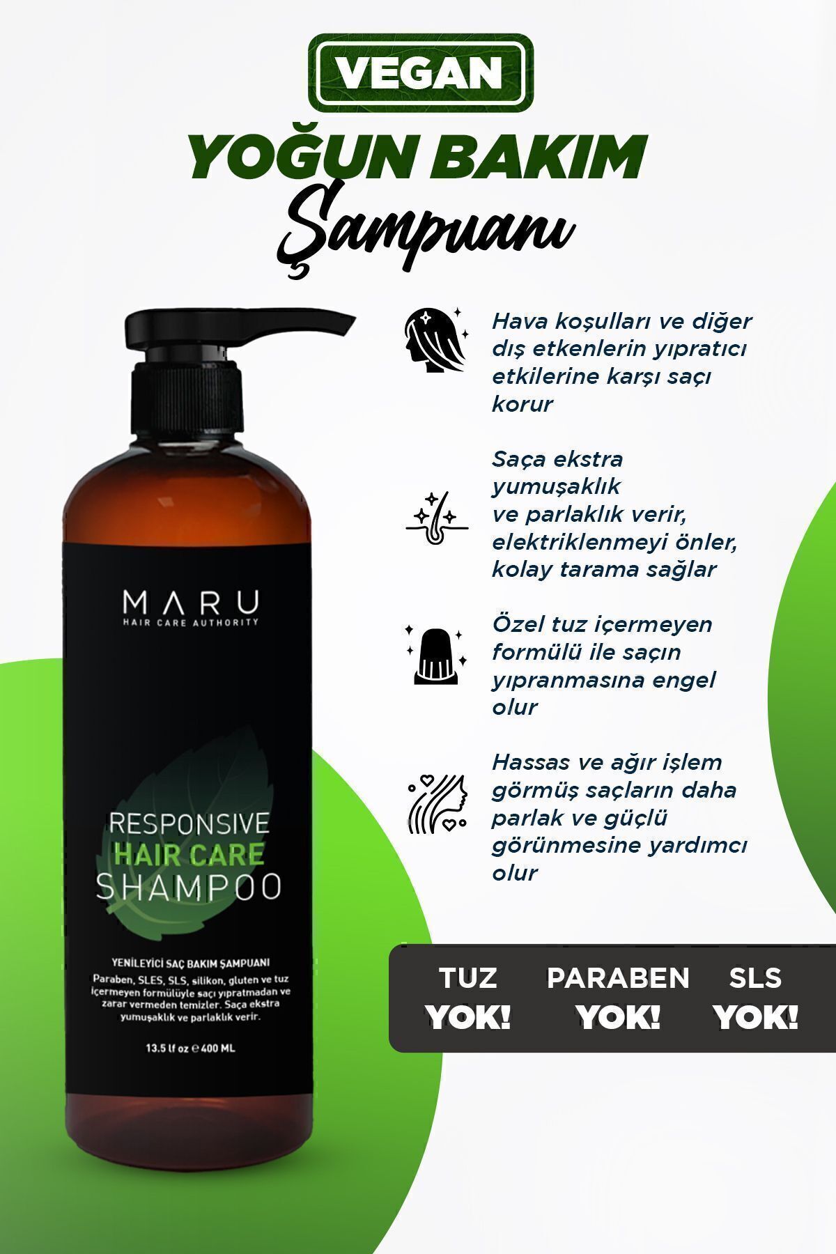 MARU-Vegan Milk Extract Care Shampoo with Argan and Keratin Cut - 400 ml 4