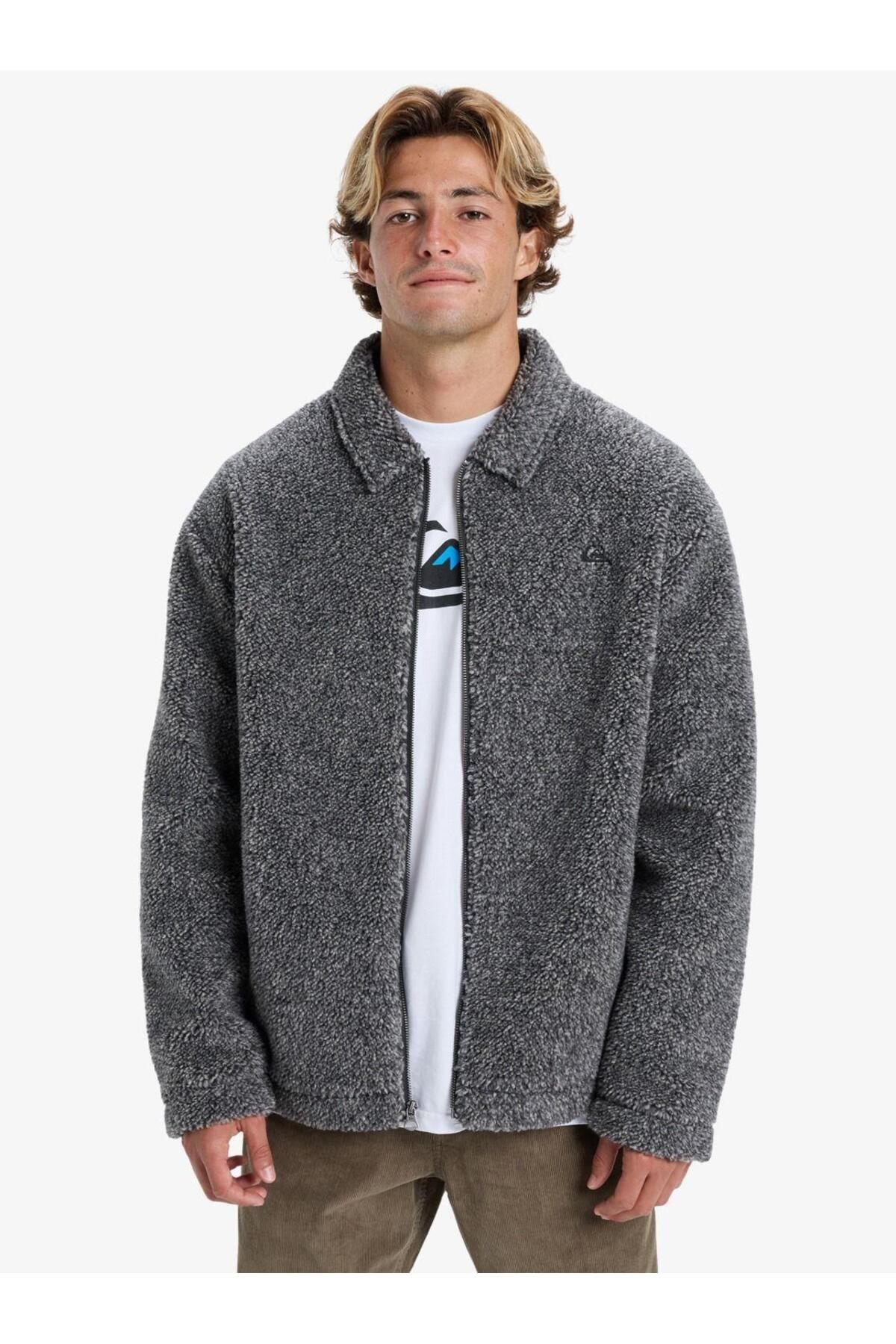 Quiksilver DECK FLEECE Erkek Polar Ceket AQYFT03393 QK.12814 Siyah-XXL