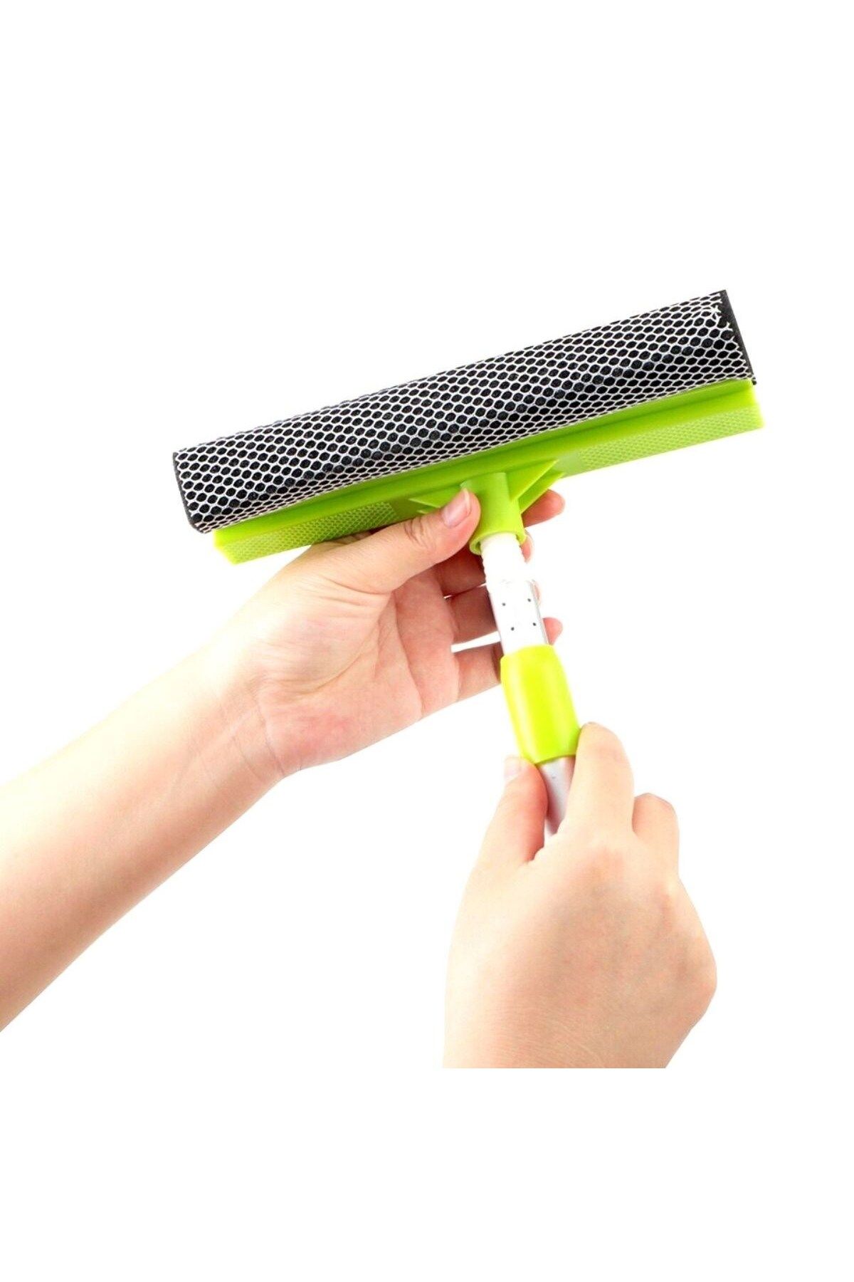 Go İthalat-Practical Telescopic Handle Easy Glass Wiping Tool with Sponge Squeegee (4776) 4