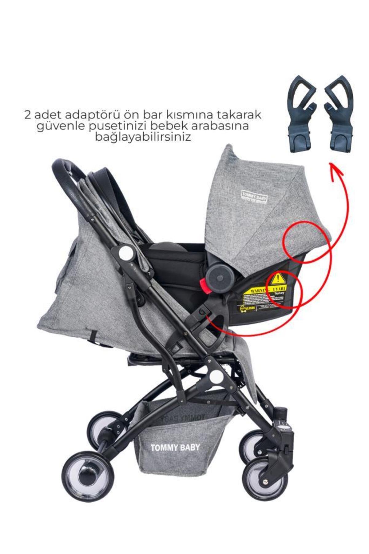 Tommybaby Mia Kabin Travel Bebek Arabası Black Kabin Boy fotoğrafı 6 (önizleme)