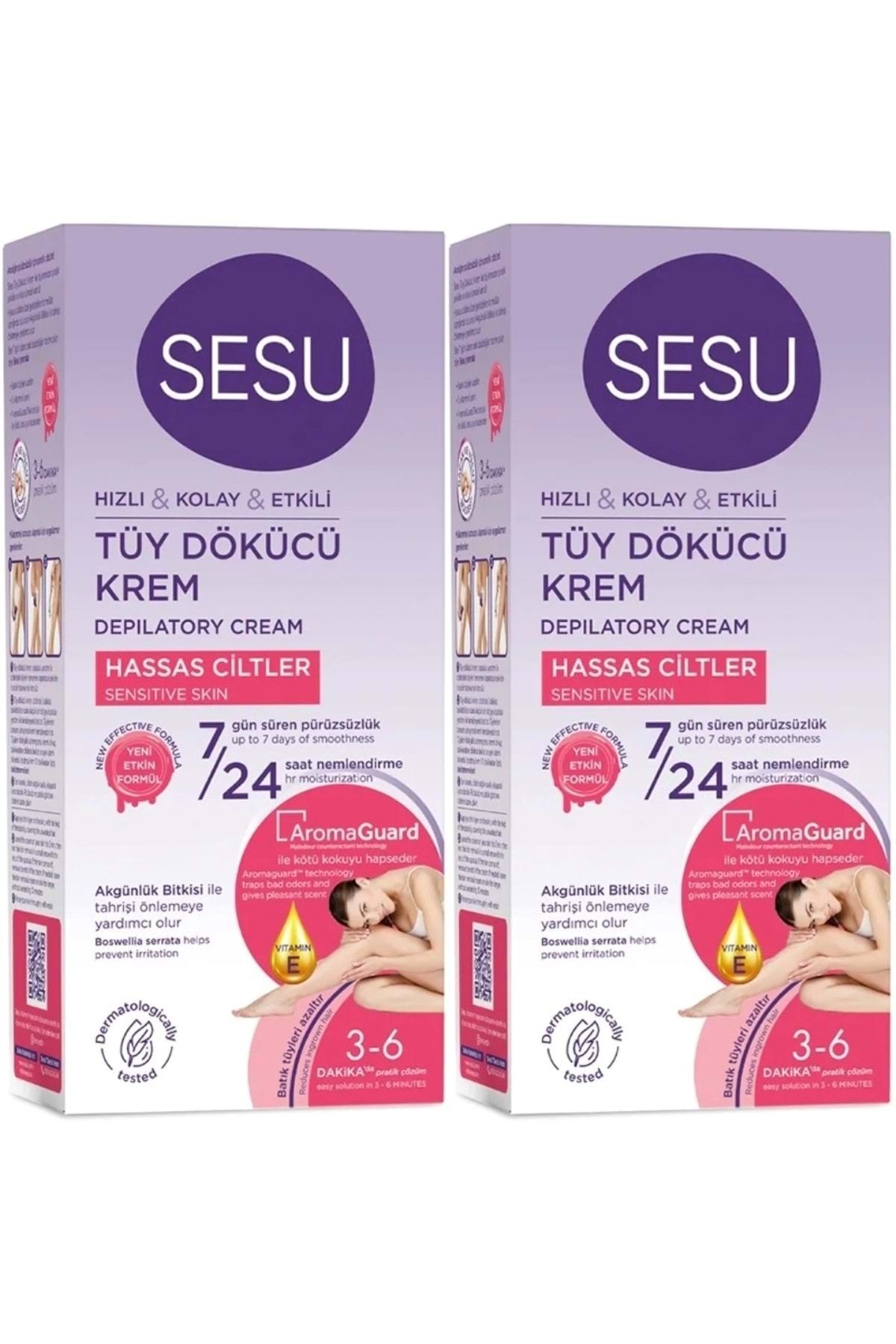 Sesu Tüy Dökücü Krem 40ML Hassas Ciltler/Sensitive (2 Li Set)