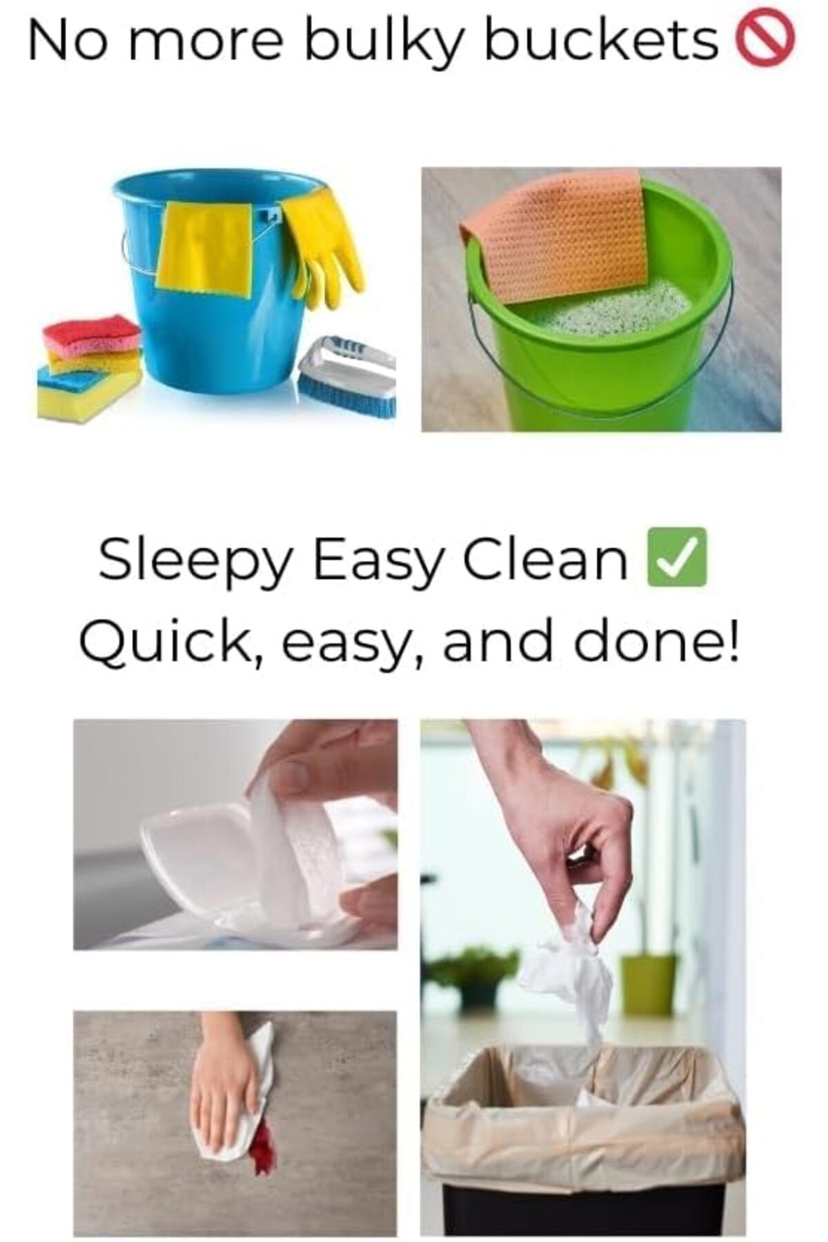 Sleepy-Easy Clean Multi-Surface Cleaning Wipes, 100 Sheets | Bleach 3