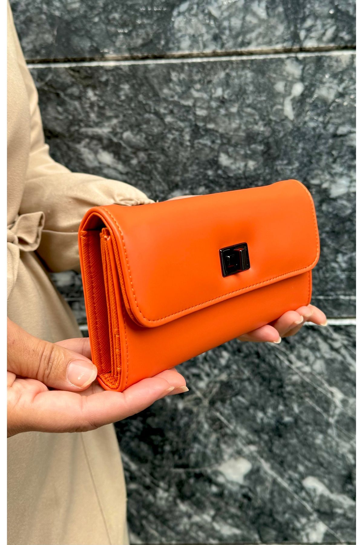 Just Polo-Women's Wallet Orange Wallet Multi-Compartment Card Holder Compartment Paper Money Compartment Shoulder Bag 2