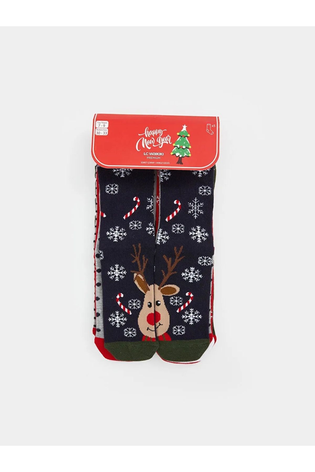 LC Waikiki-Lcw Kids Mixed Christmas Themed Boy's Socks 5-Piece 4