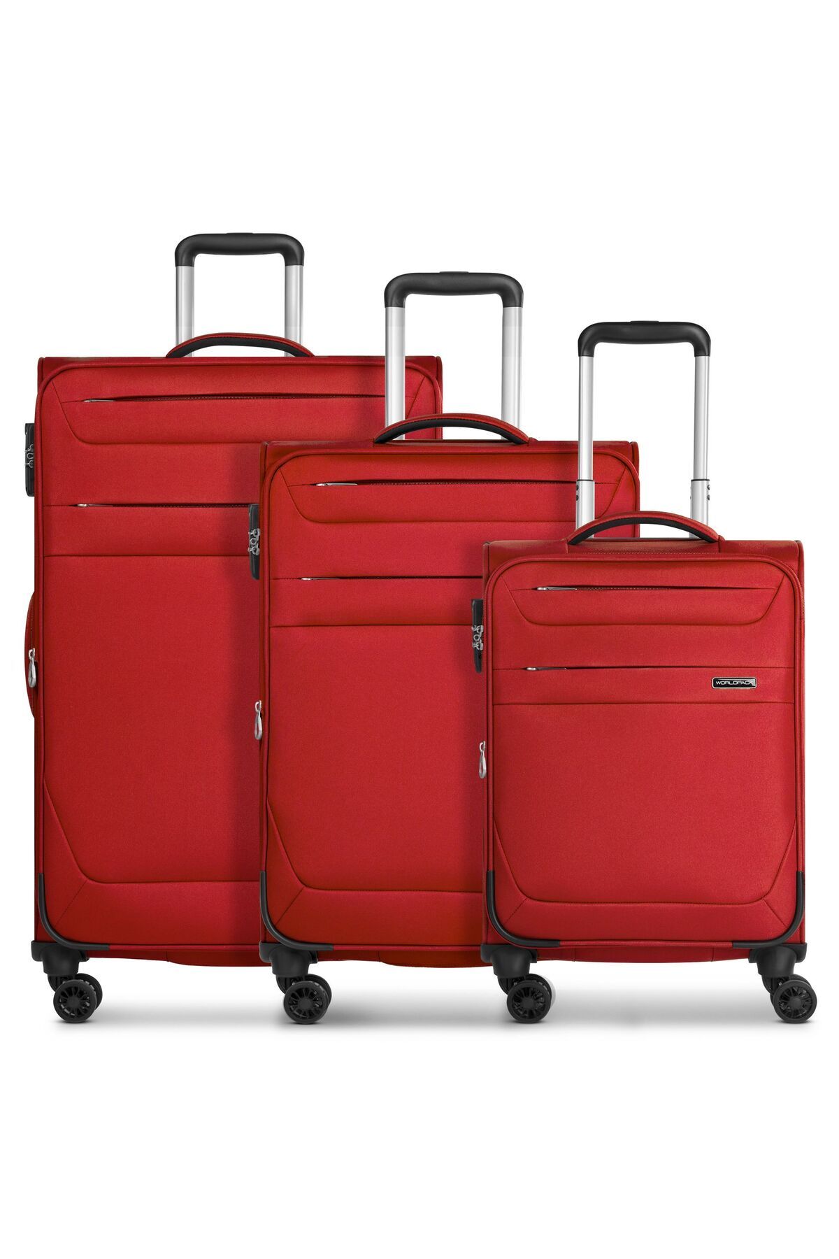 Worldpack Chicago 4-teiliges Kofferset Mit Rollen – 3-teilig, Erweiterbar, Plissiert für Herren - One Size