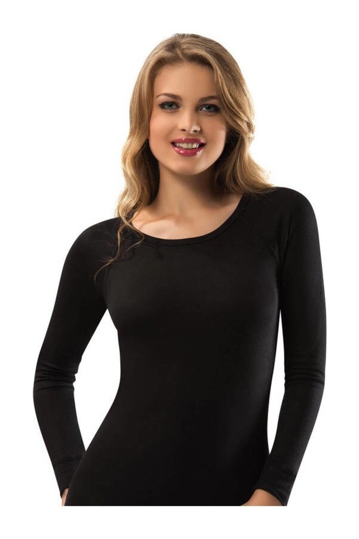 Tutku-Women's Black Thermal Undershirt 2706 3