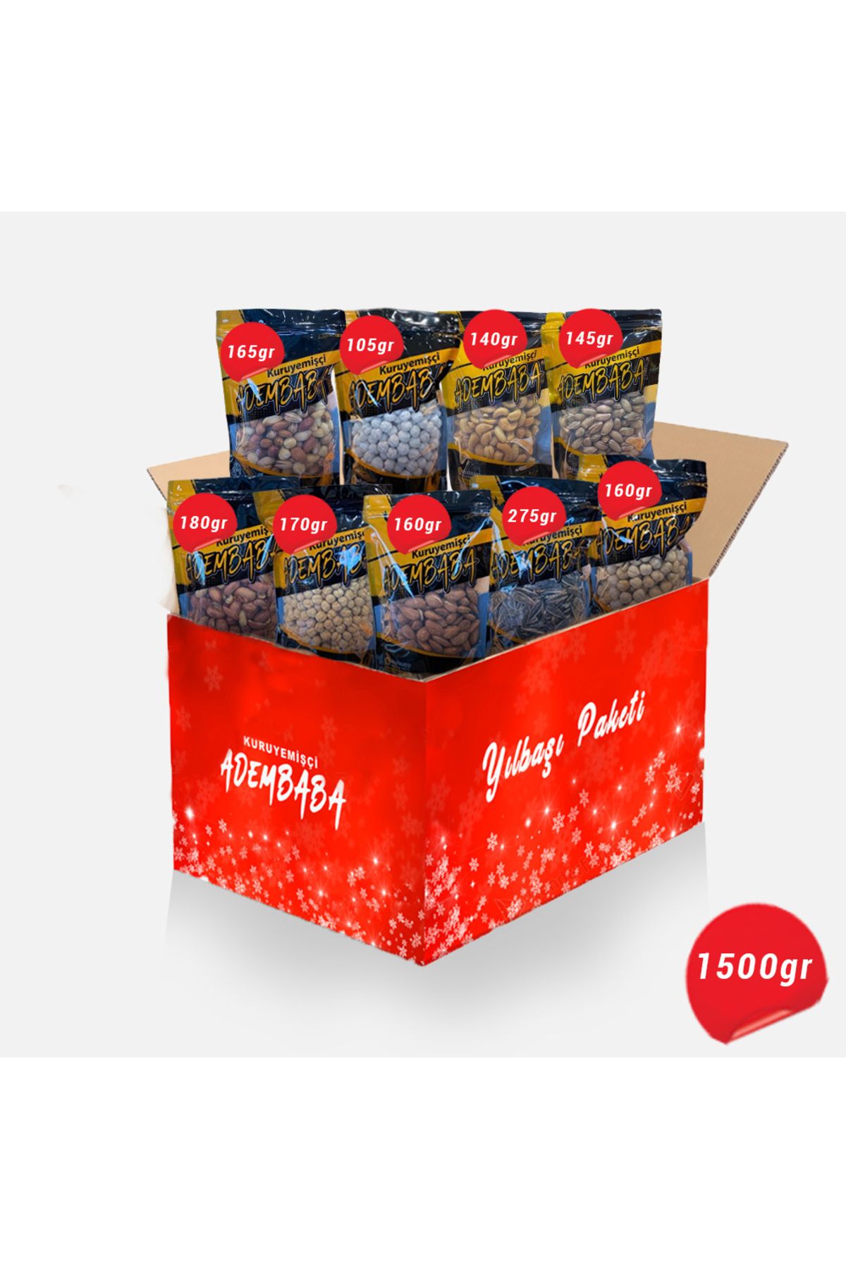 Kuruyemişçi Adembaba Kuruyemiş Özel Yılbaşı Paketi 1500 gr