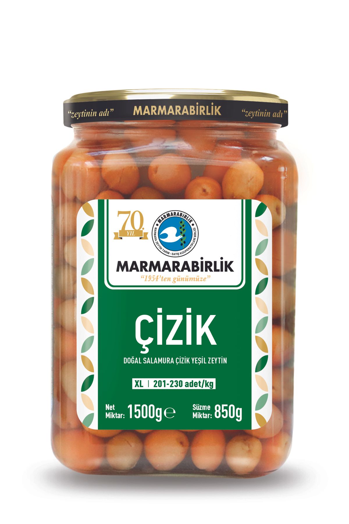 MarmaraBirlik Cam 201-230 Çizik Yeşil 850 Gr X6 Adet