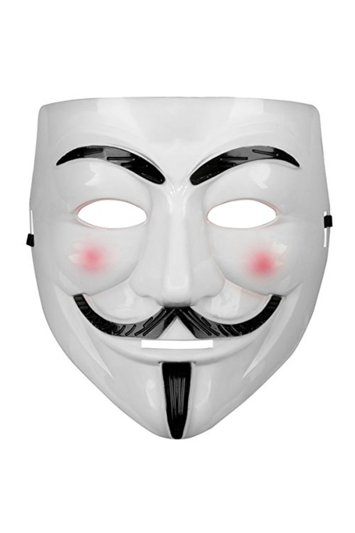 BEŞMİNARE Beyaz Renk Pembe Yanaklı İthal V For Vendetta Maskesi