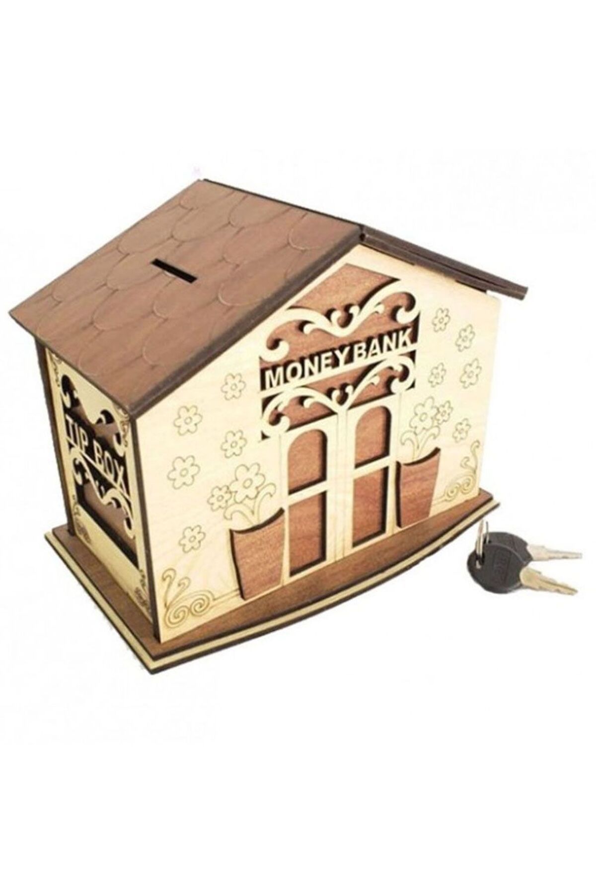 Havenmart-Wooden House Piggy Bank 1