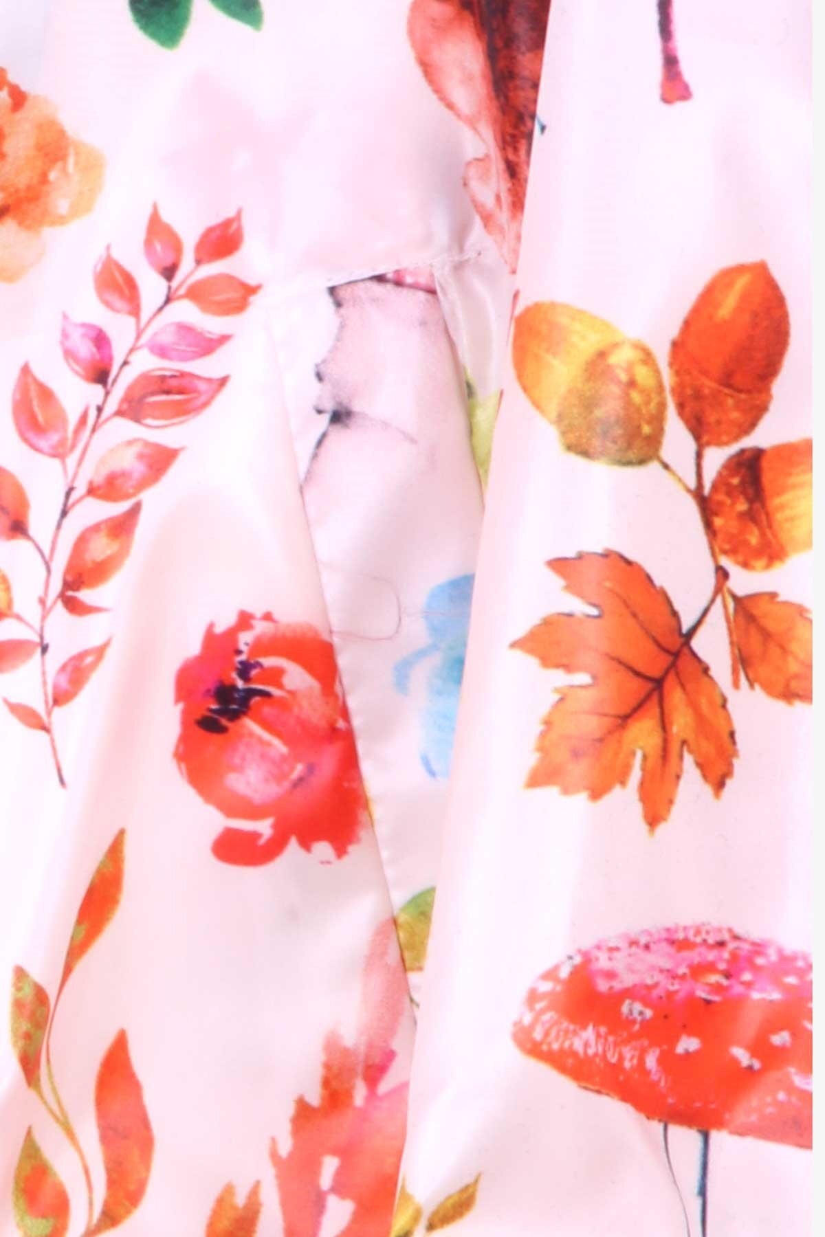 Breeze Kız Çocuk Yağmurluk Sonbahar Desenli 1-6 Yaş, Ekru fotoğrafı 4 (önizleme)