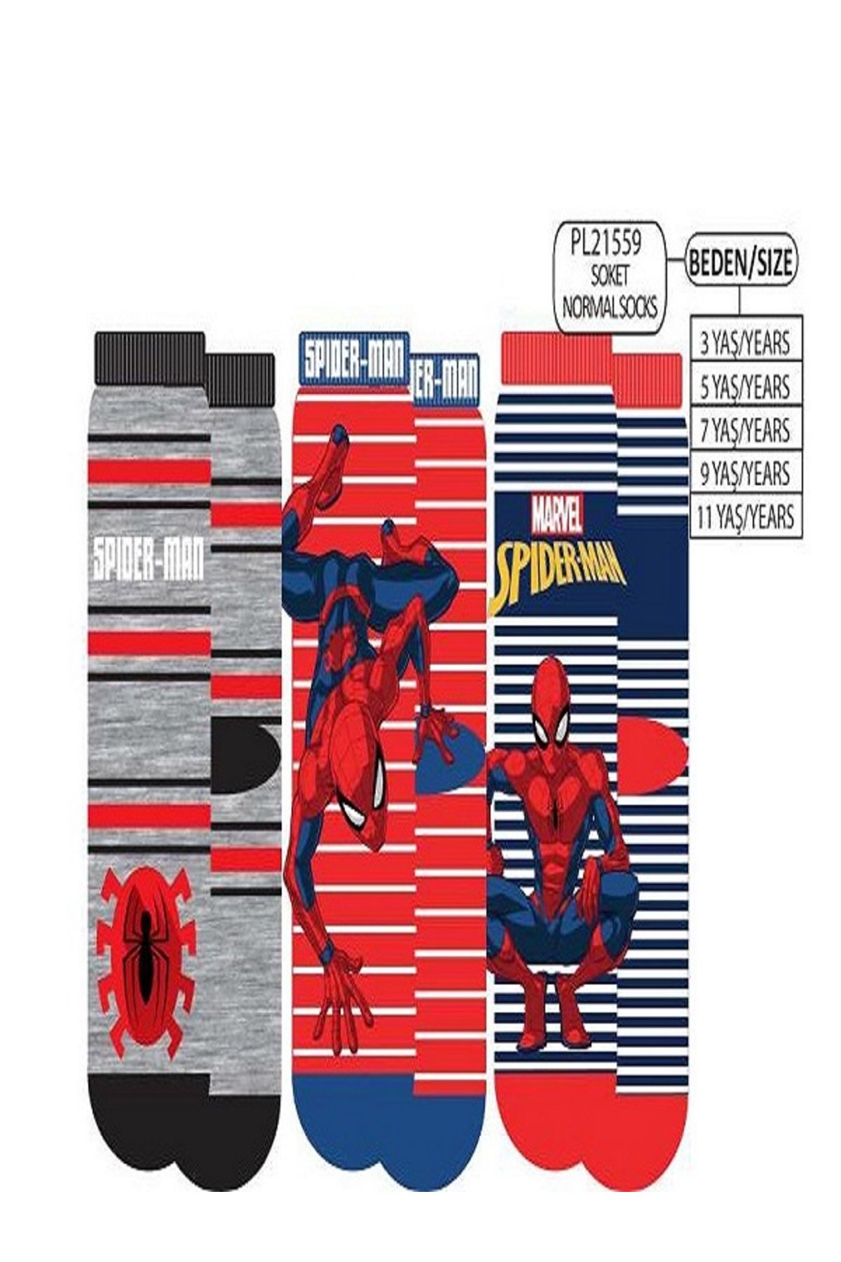 Çimpa-Spiderman Patterned Towel and Socks Set - Single 4