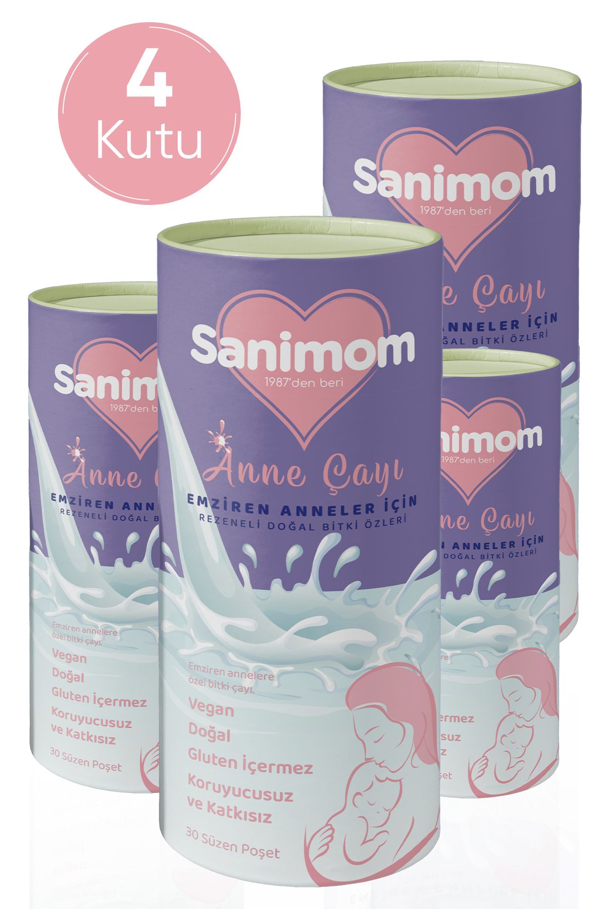 SANİMOM Sanimom Anne Sütü Arttırıcı Çay 4 Kutu