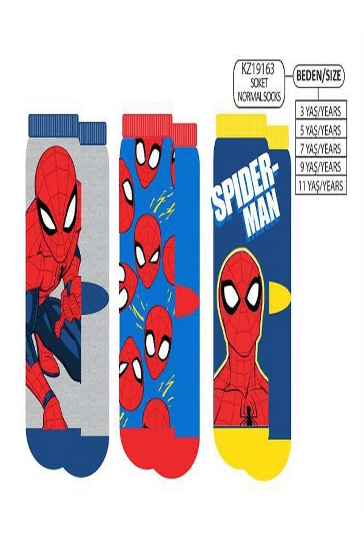 Çimpa-Spiderman Patterned Towel and Socks Set - Single 3