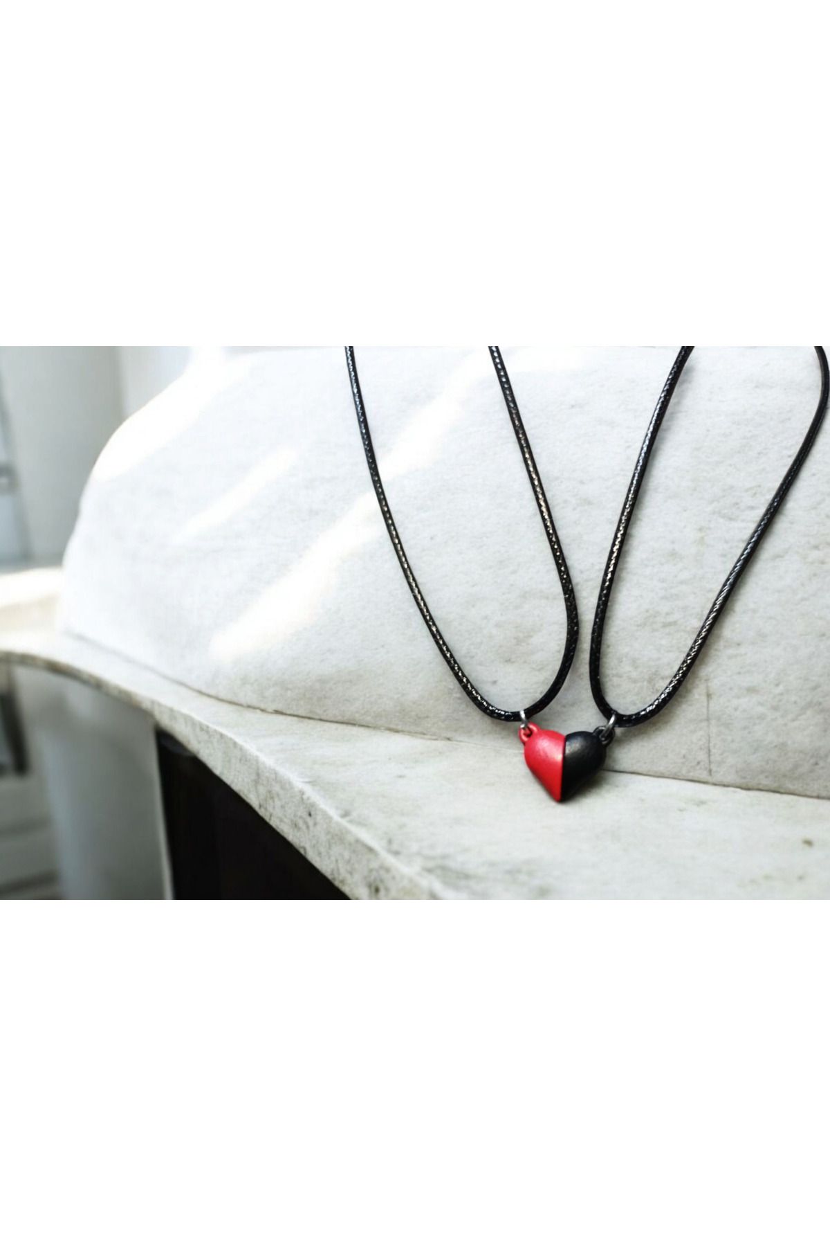 Adel-Magnetic 2-Piece Heart Friendship, Lover Necklace Gift 4