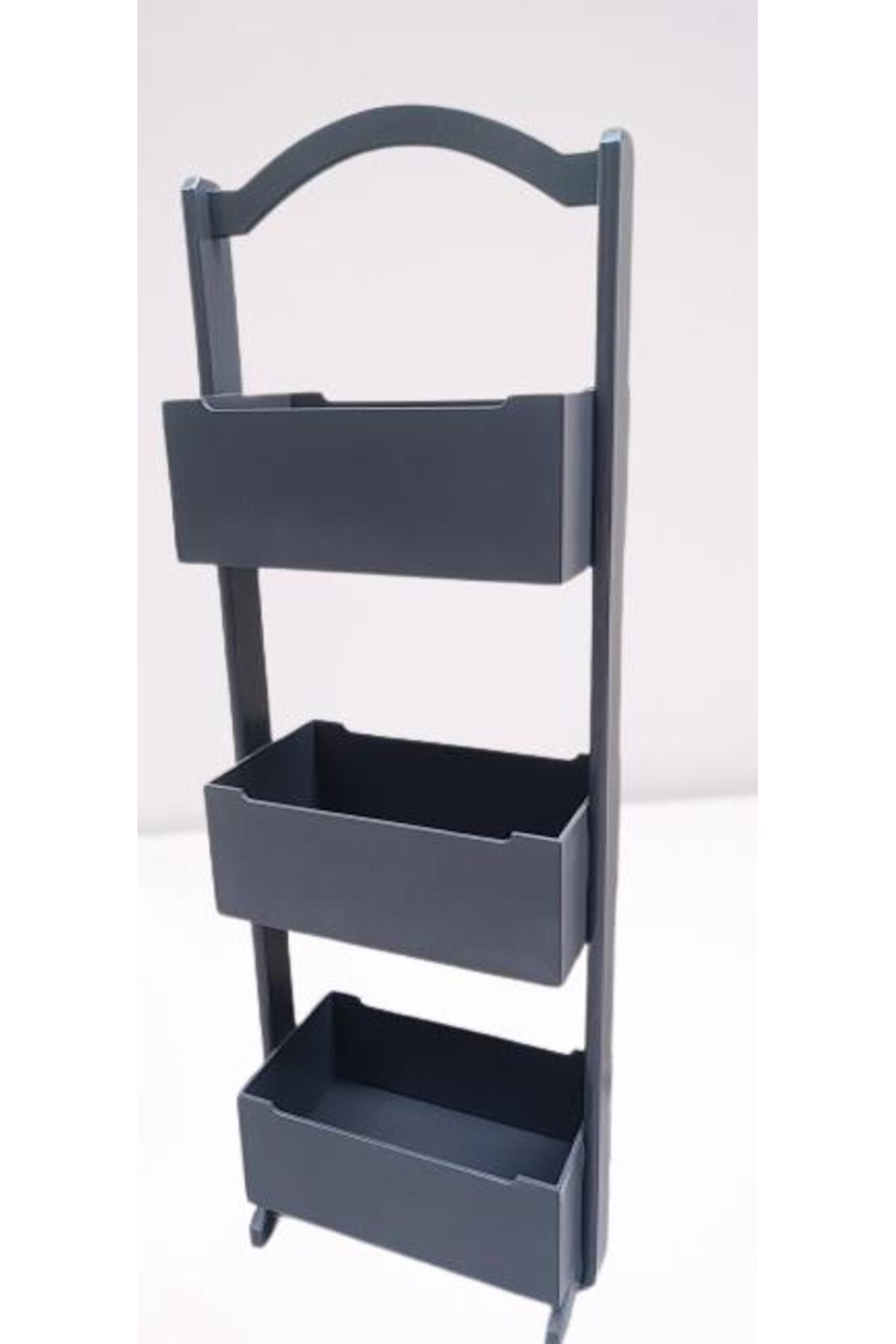 BENGİ TİCARET-Hobby 90383 Erdl Shelf Terek 3-Piece Large Internal Volume Cnc Cutting Wood Mdf Anthracite Handmade 8
