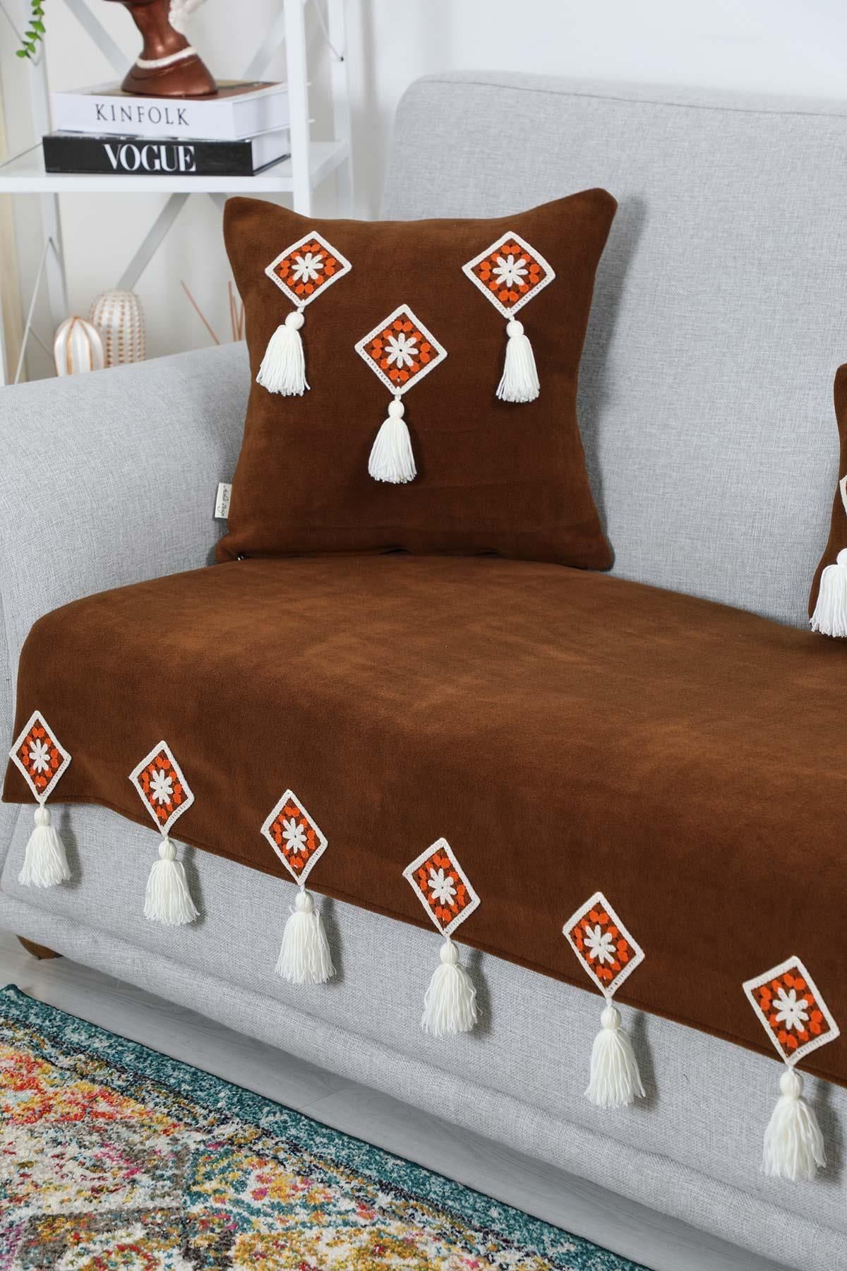 Aisha's Design-Sofa Cover - Brown - Polar 2