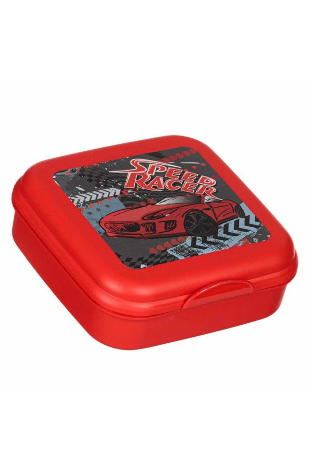 Micostore Caserola,cutie Pranz Mancare Copii Pentru Scoala,masina De Curse, 13 X 13 X 5 Cm, Rosu, Speed ​​racer - Mărime unică