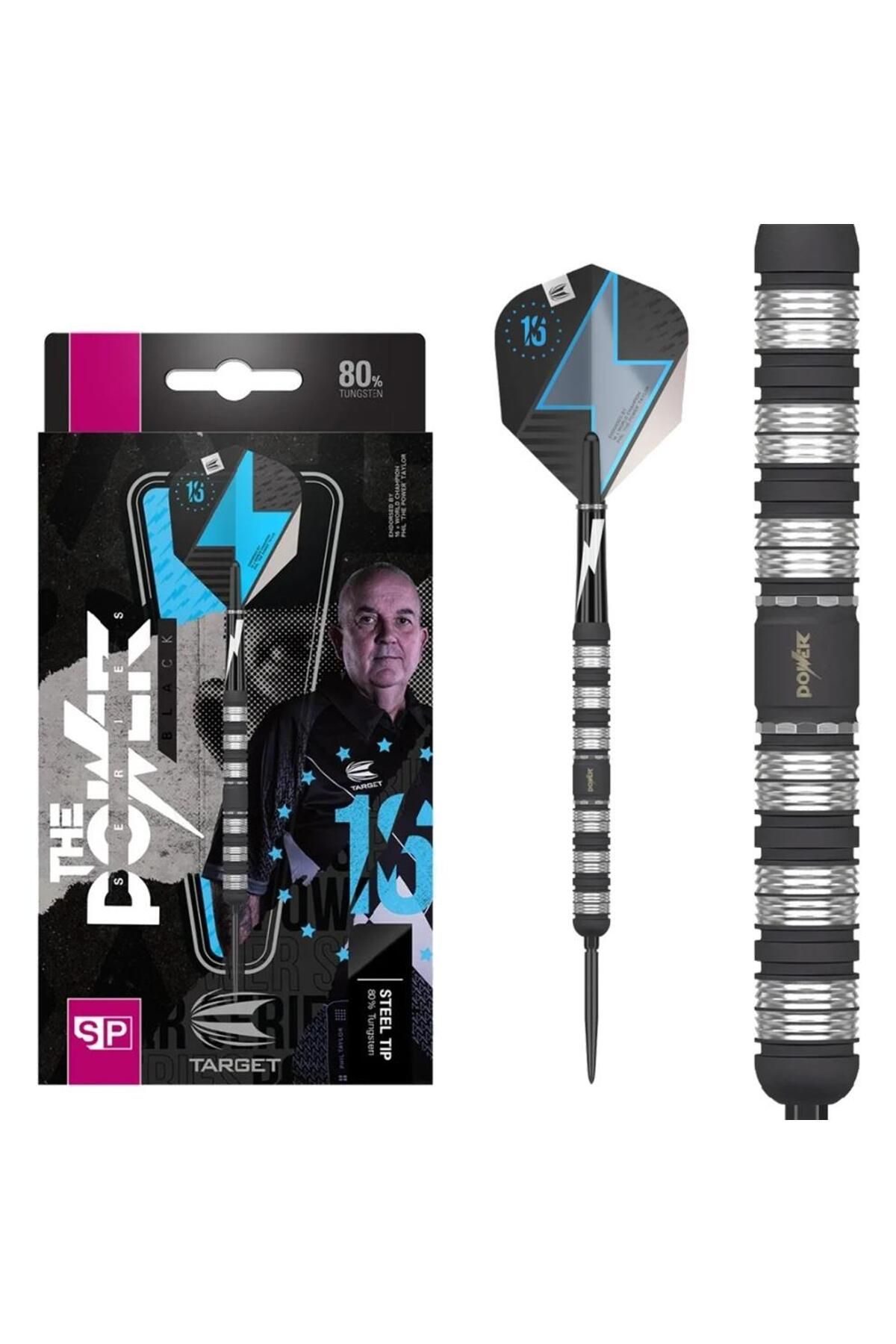 Target Phil Taylor Power Series Black % 80 Tungsten SP Çelik Uçlu Dart Oku