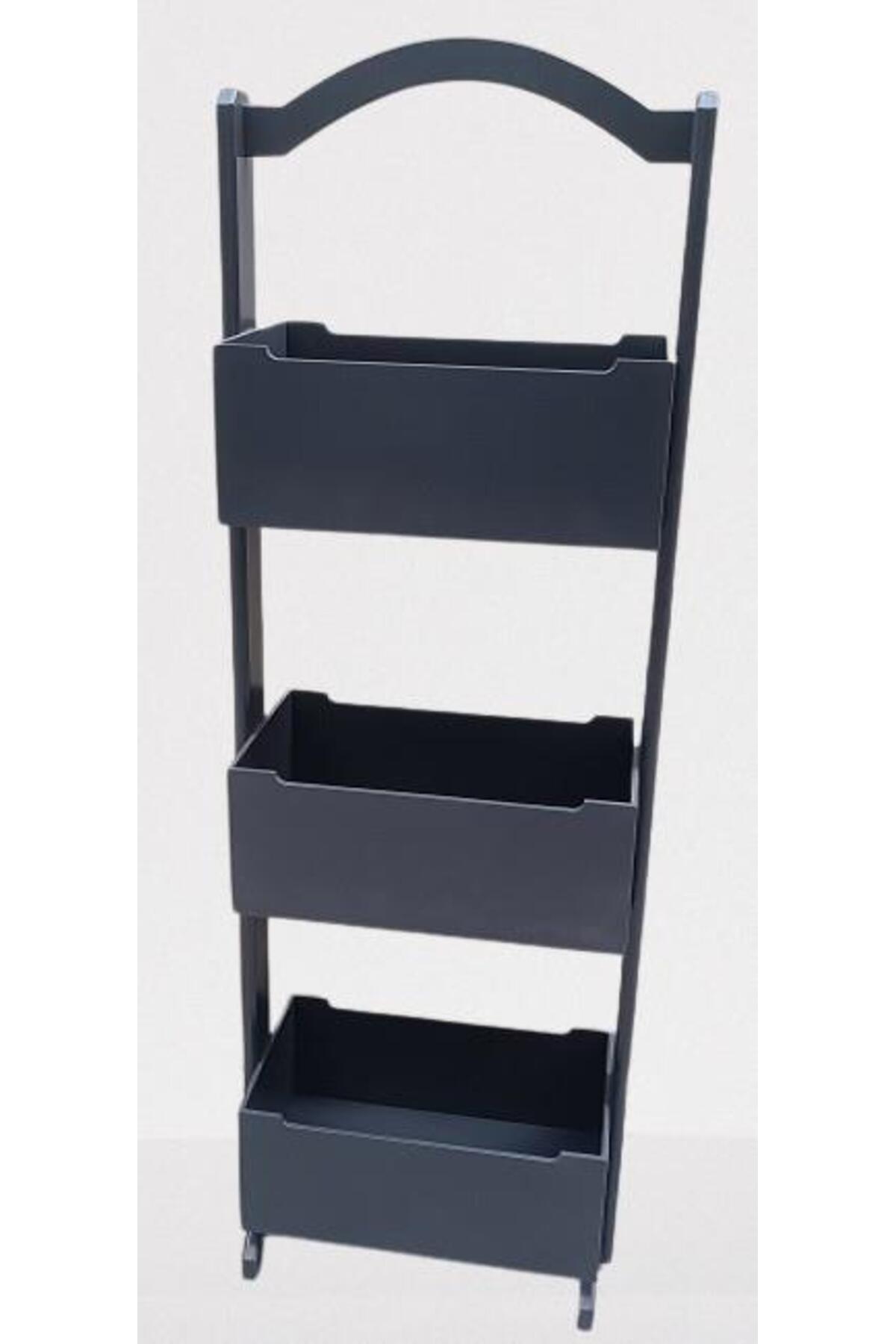 BENGİ TİCARET-Hobby 90383 Erdl Shelf Terek 3-Piece Large Internal Volume Cnc Cutting Wood Mdf Anthracite Handmade 6