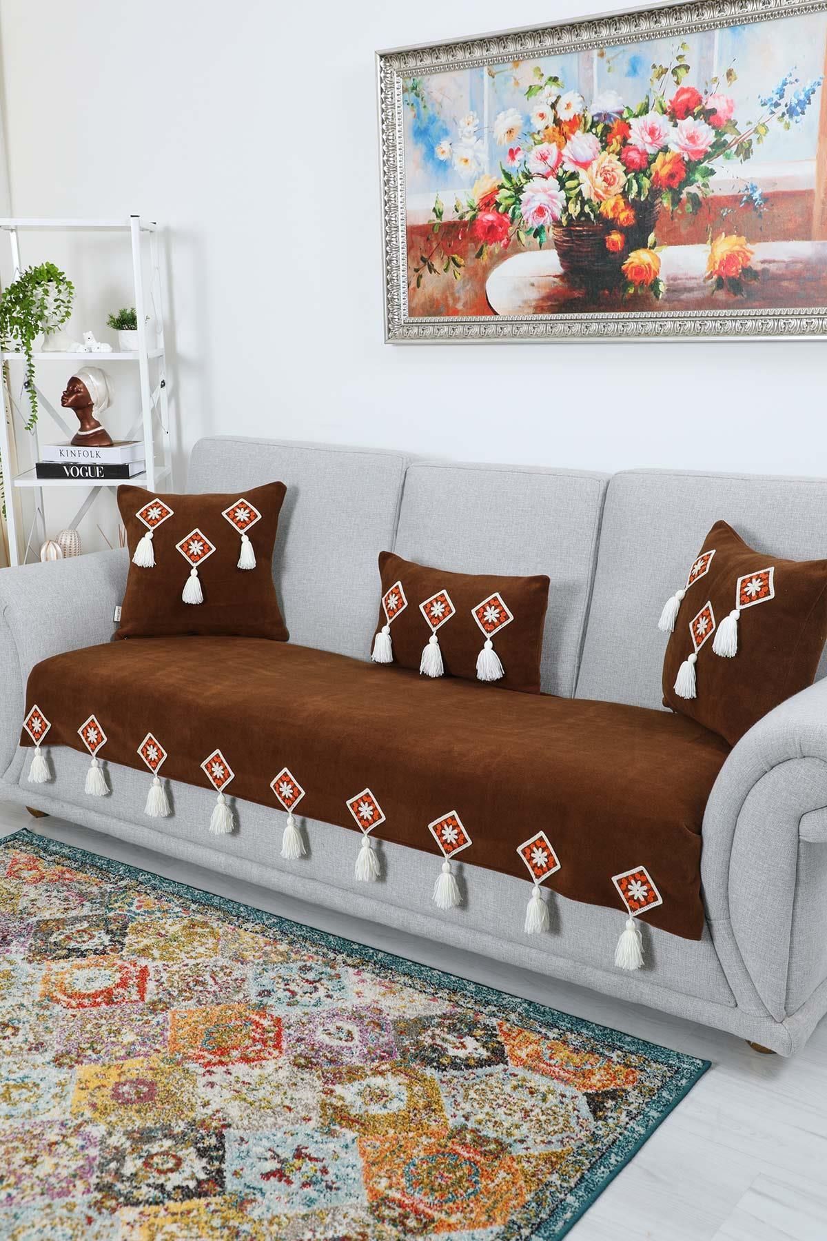 Aisha's Design-Sofa Cover - Brown - Polar 1