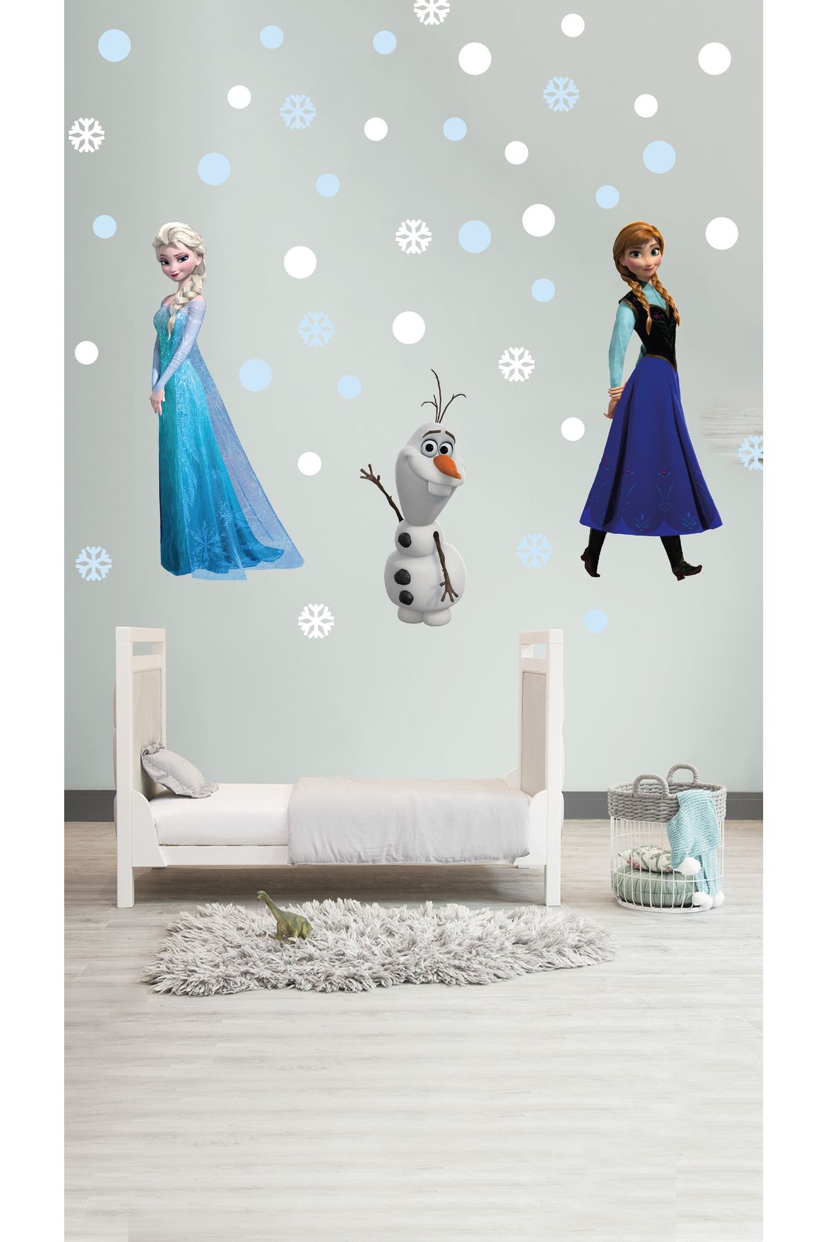 Lera Shop-Frozen Elsa and Anna Olaf Wall Sticker - Home and Kids Room Decoration 1