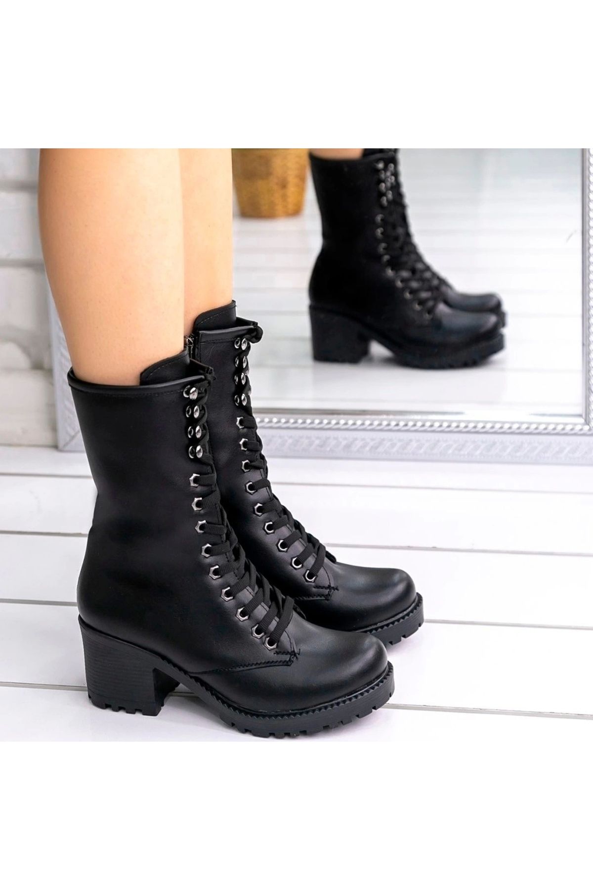 MODİCİTY-Robinat Black Leather Boot 5