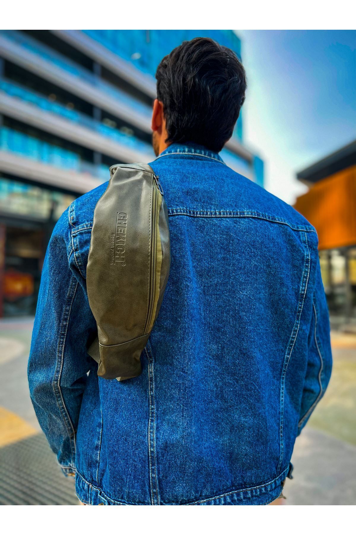 Chekich Geantă Crossbody Din Piele Pentru Bărbați Masculin - One Size