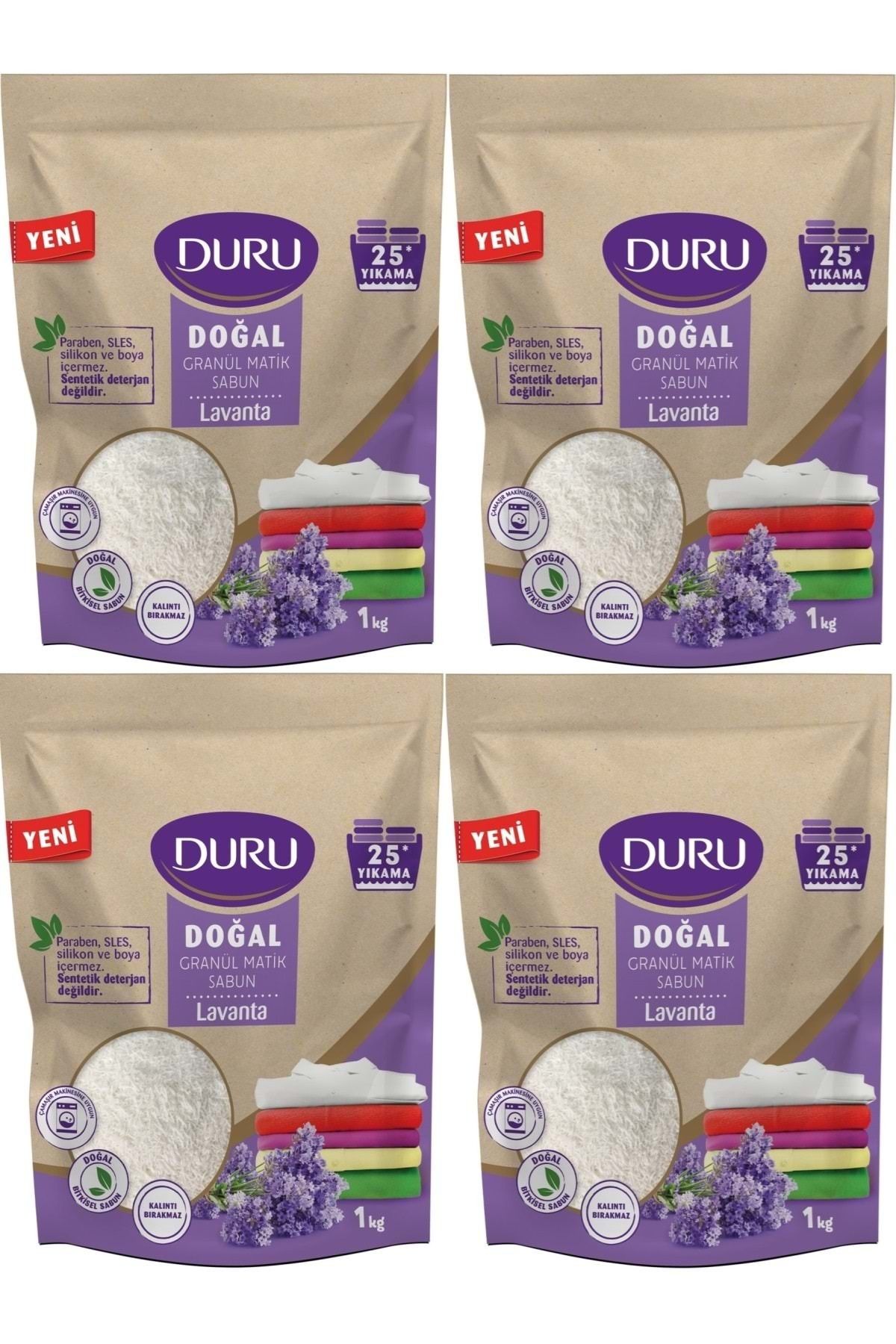 Duru Doğal Granül Matik Sabun Tozu Lavanta 4KG (4PK*1) (100 Yıkama)