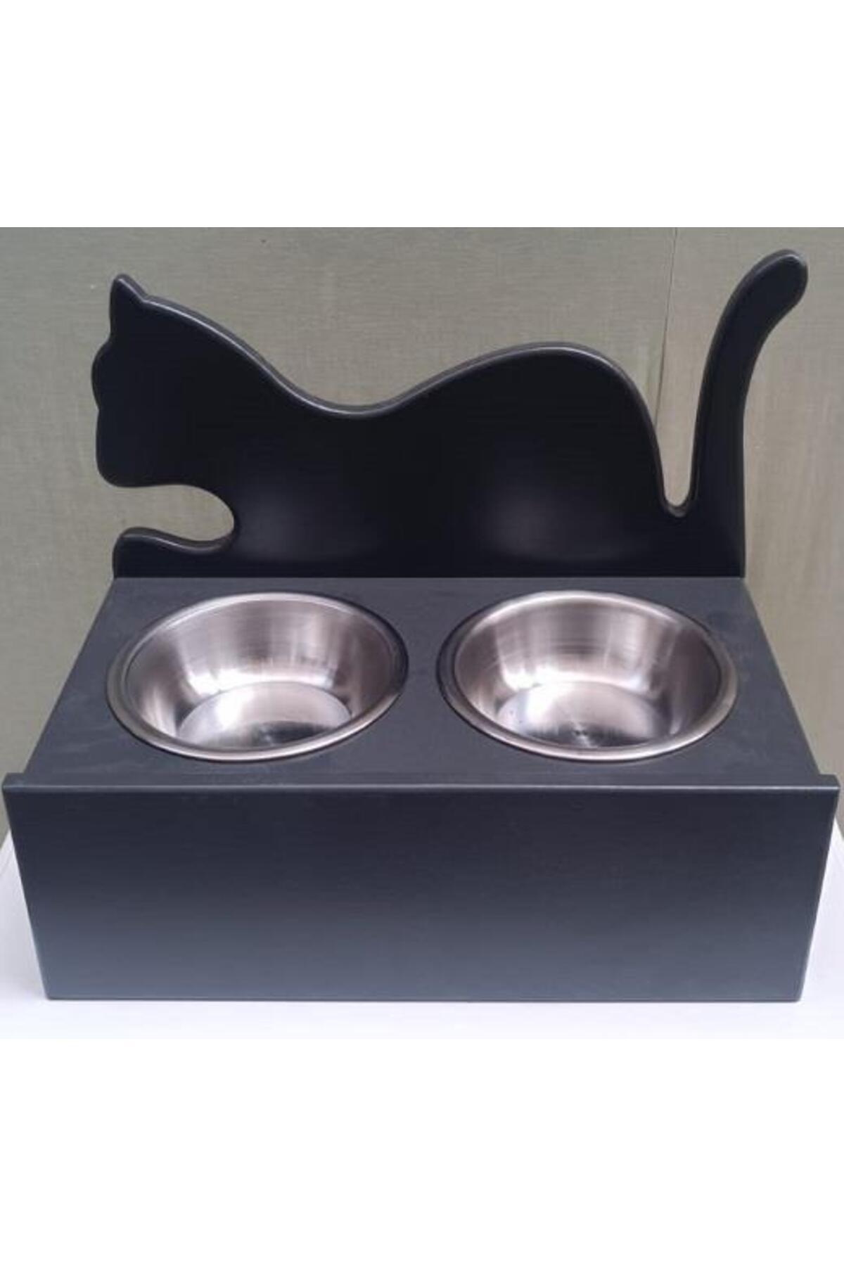 BENGİ TİCARET-Hobby Erc Model 90375 - Small Cat Food Water Bowl, Anthracite Stainless Plate 8