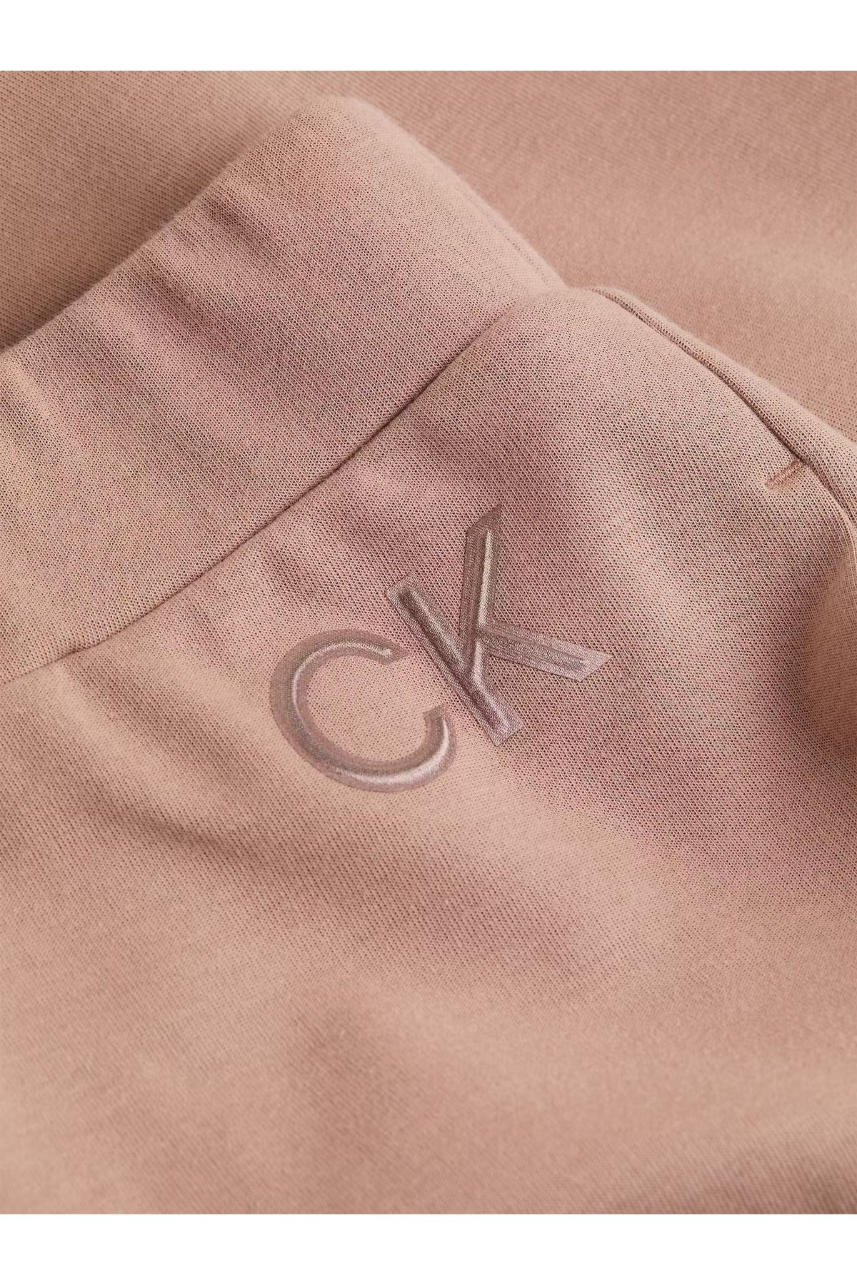 Calvin Klein-High Waist Brown Slim Fit Sweatpants - K20K 207945 -Ga6 4