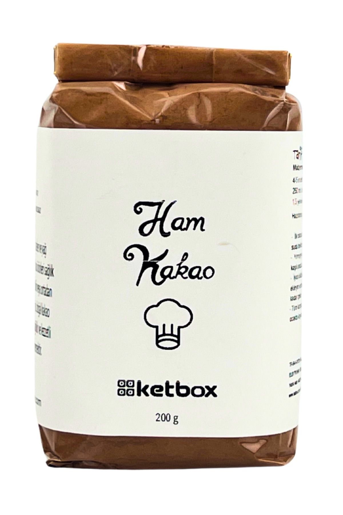 ketbox Doğal Ham Kakao Tozu 200gr