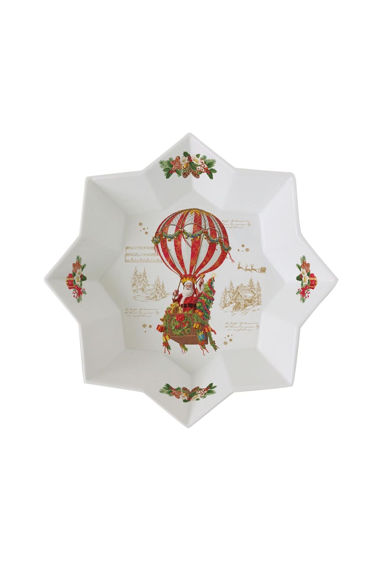 Easy Life Collection's-Christmas Memories Porcelain Round Plate Ø 25 cm 2