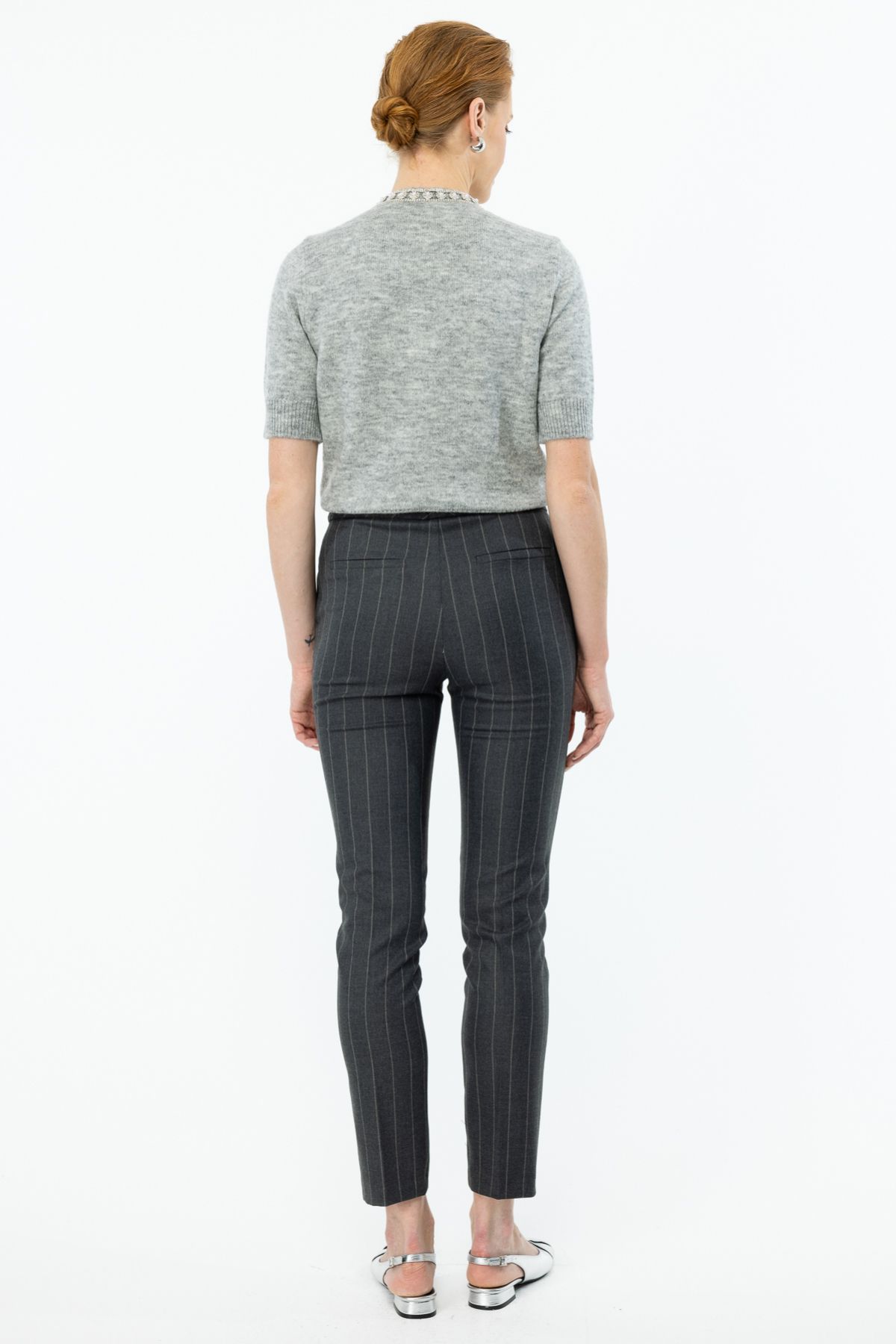 Ekol-Striped Skinny Trousers 5